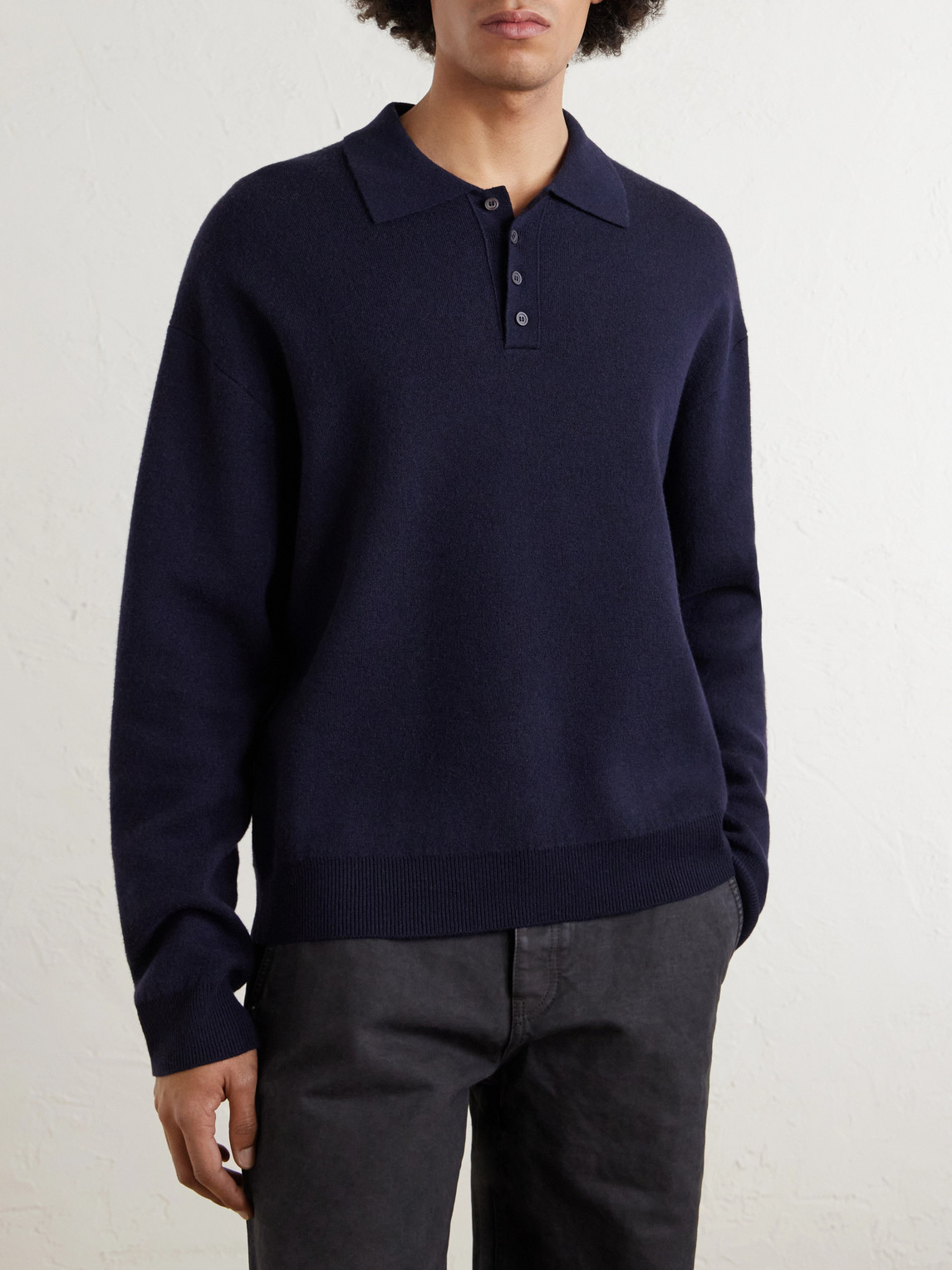  Loewe - Wool-blend Polo Sweater - Men - Blue - S 