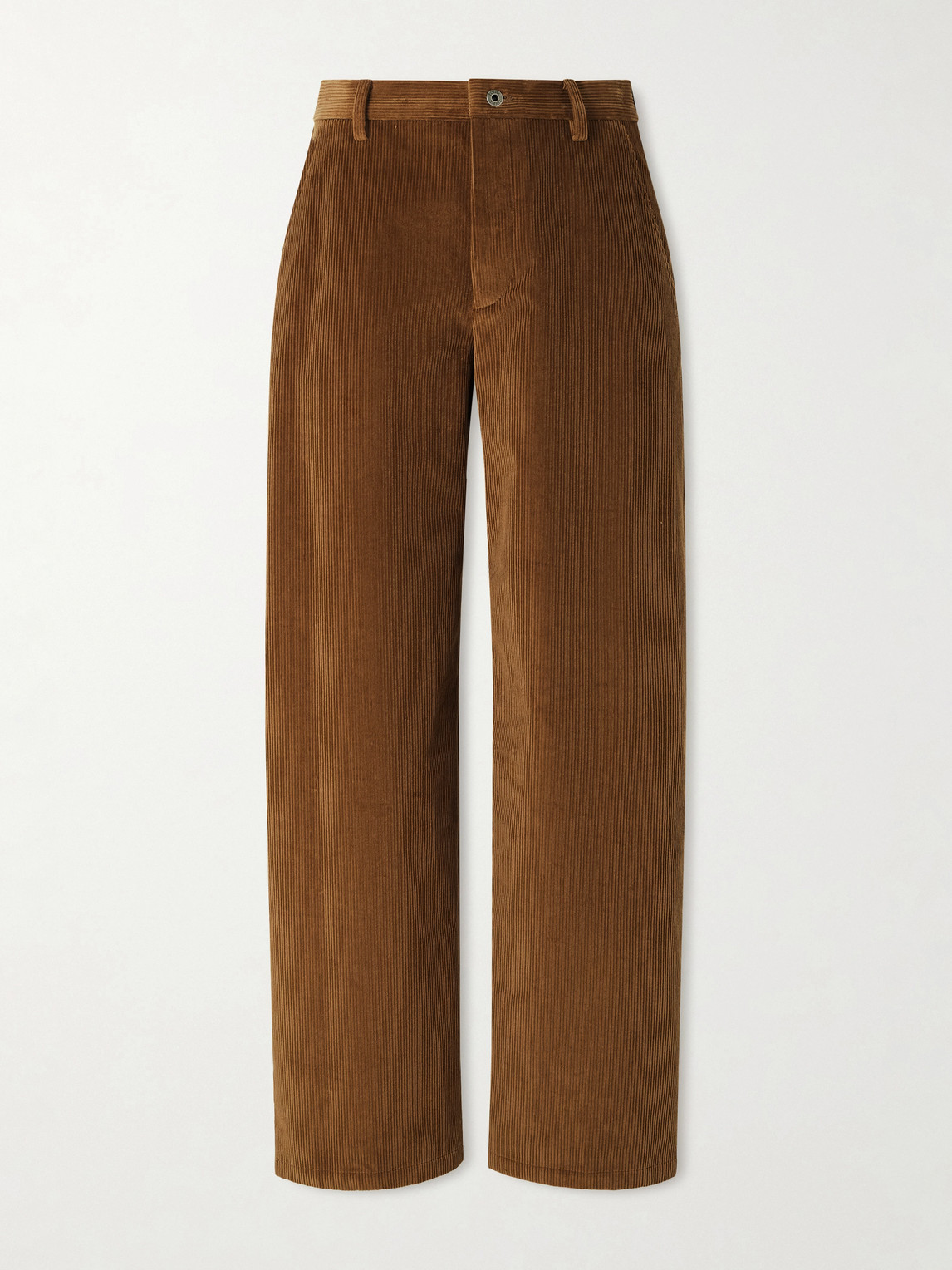 Loewe Straight-leg Cotton-corduroy Trousers In Brown