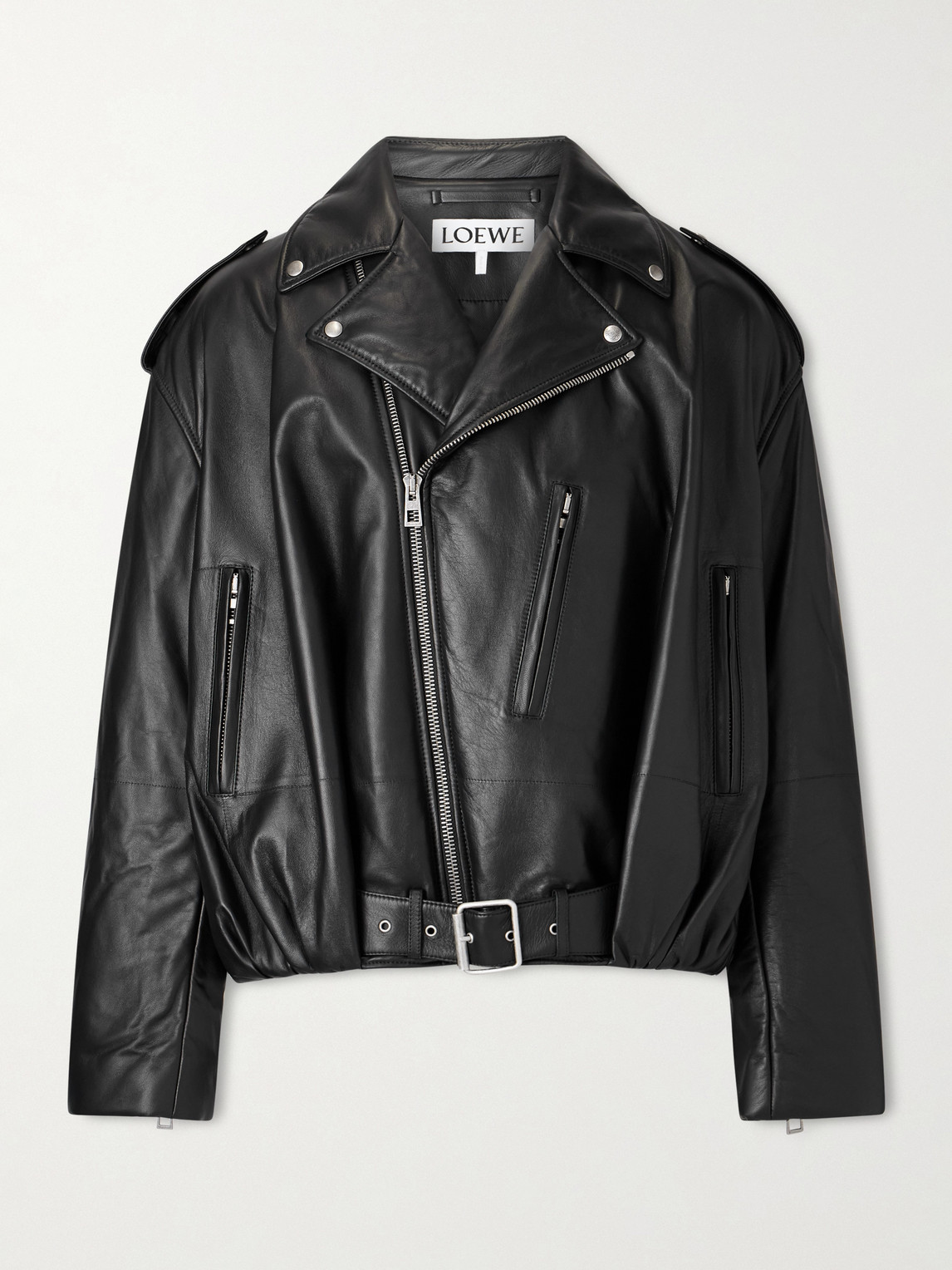 Loewe Belted Padded Leather Jacket - Men