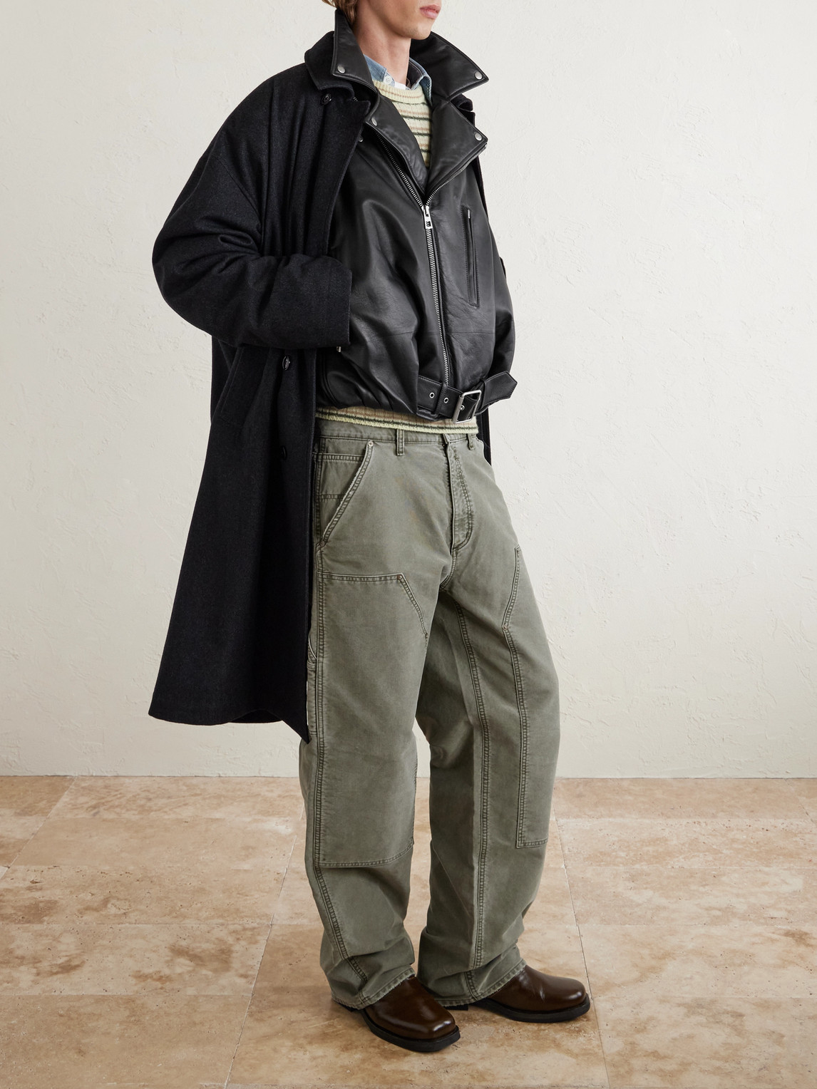 Loewe Balloon Biker Jacket In Nappa In Black