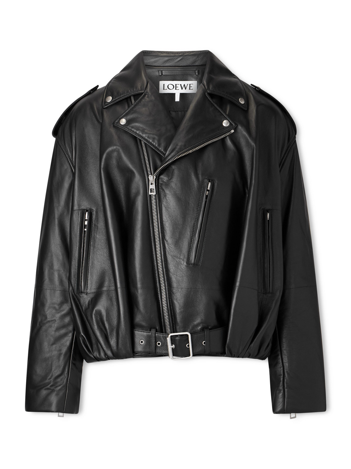 Loewe Balloon Biker Jacket In Nappa In Black