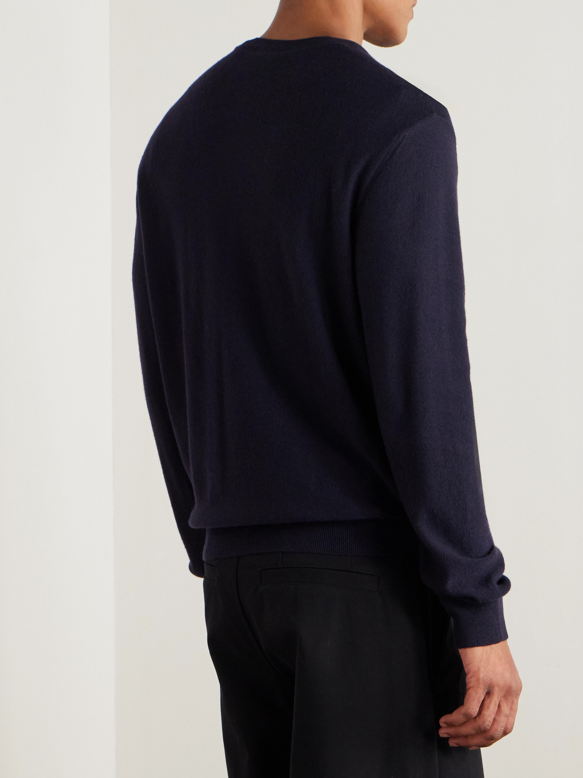 Loewe Embroidered Wool-blend Sweater In Blue