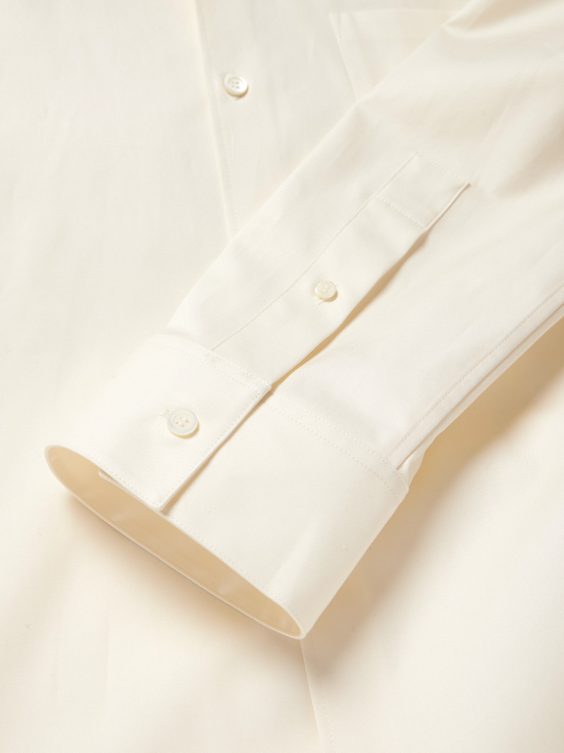 Loewe Men Cotton Shirt With An Embroidered Anagram Logo In White