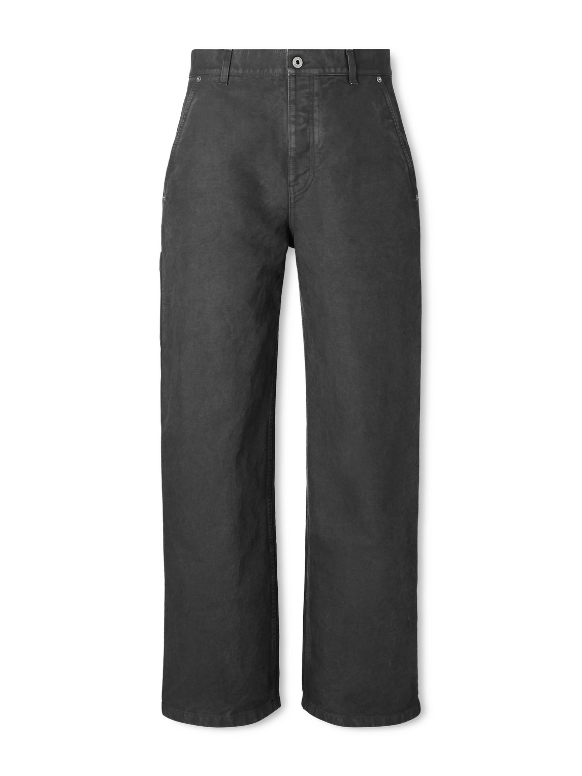Loewe Men Baggy Jeans With A Decorative Single Belt Detail In Black