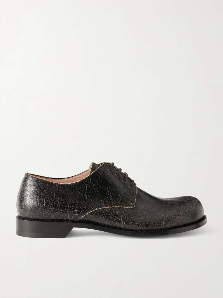 Loewe — Campo Cracked-Leather Derby Shoes