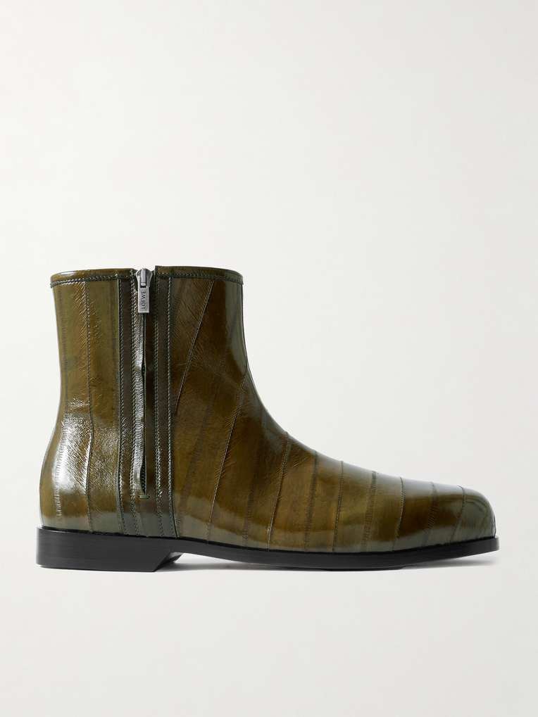Loewe — Bobine Panelled Eel Boots