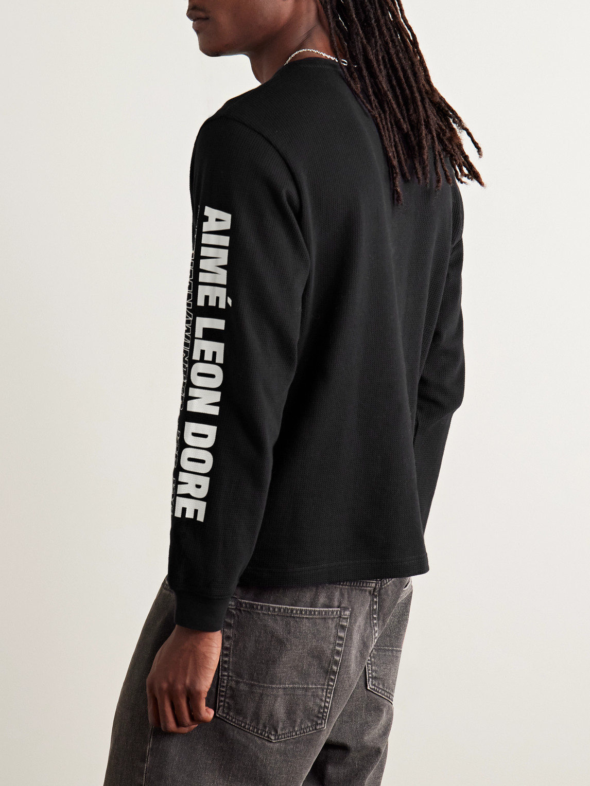 Aimé Leon Dore - Logo-Print Waffle-Knit Cotton T-Shirt