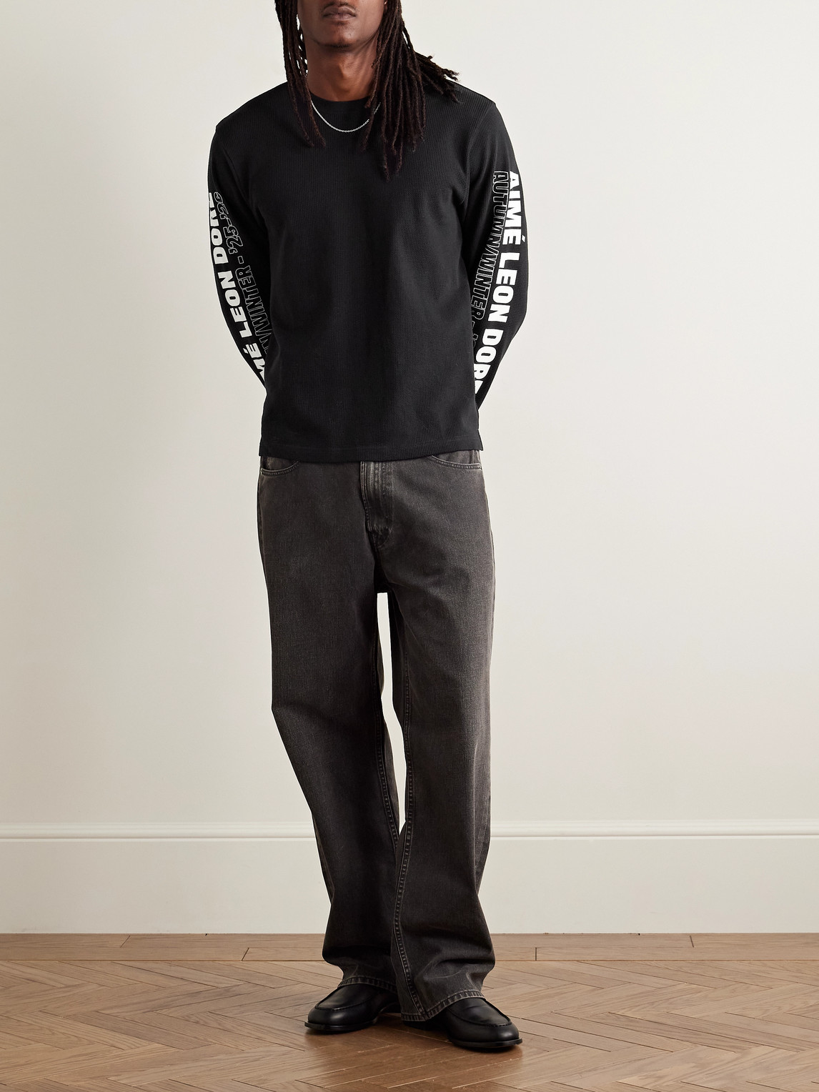 Aimé Leon Dore - Logo-Print Waffle-Knit Cotton T-Shirt