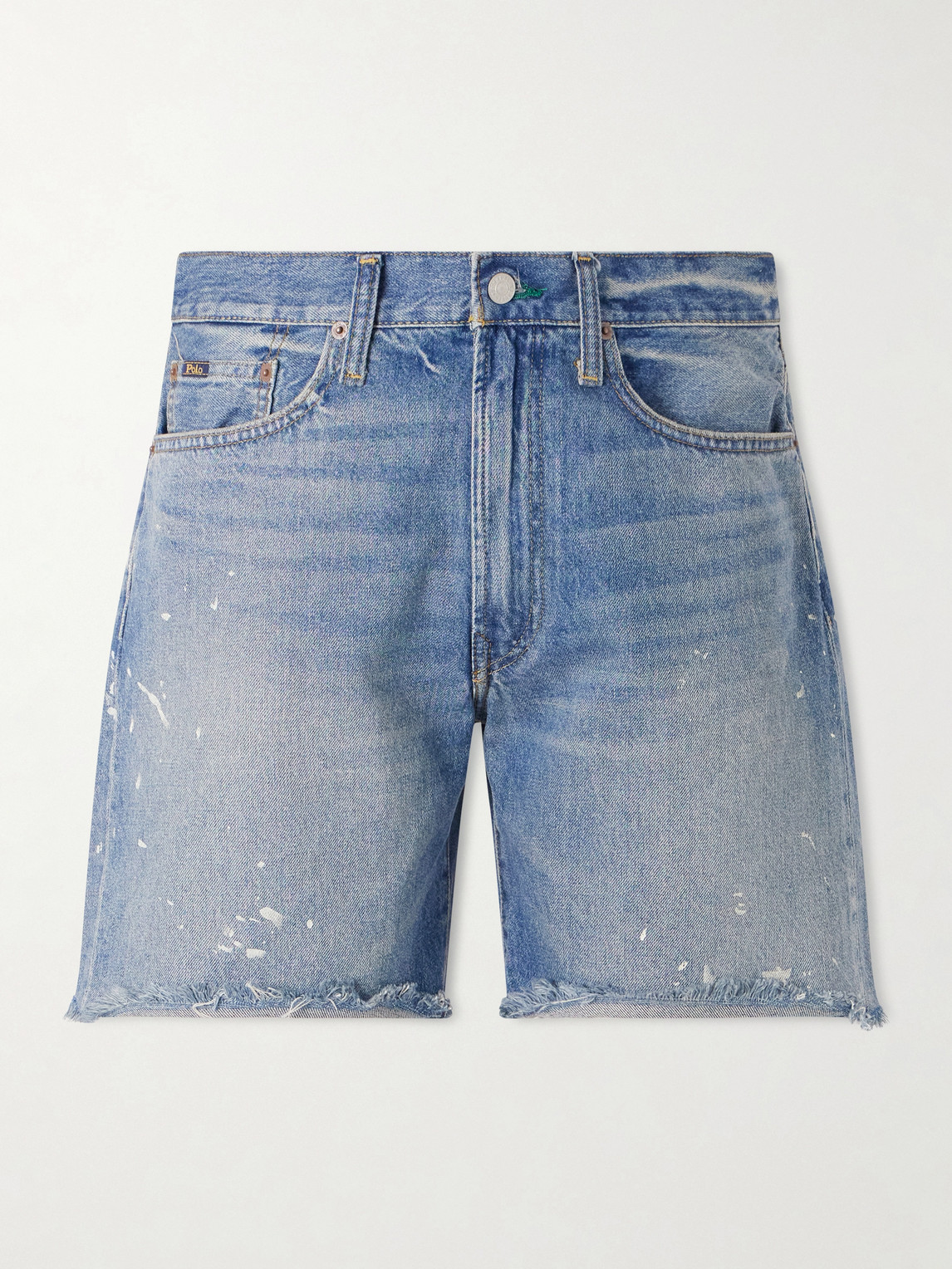 Polo Ralph Lauren Wide-Leg Distressed Denim Shorts UK/US 38