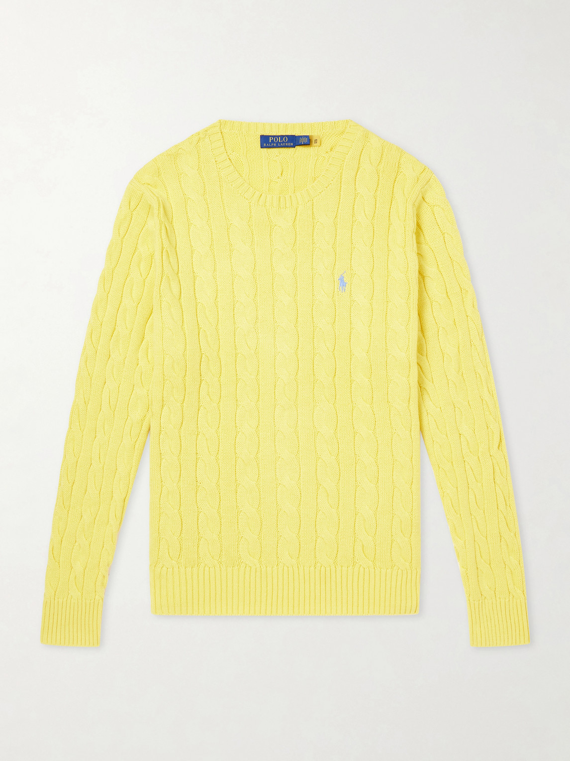 Polo Ralph Lauren Logo-Embroidered Cable-Knit Cotton weater - Men
