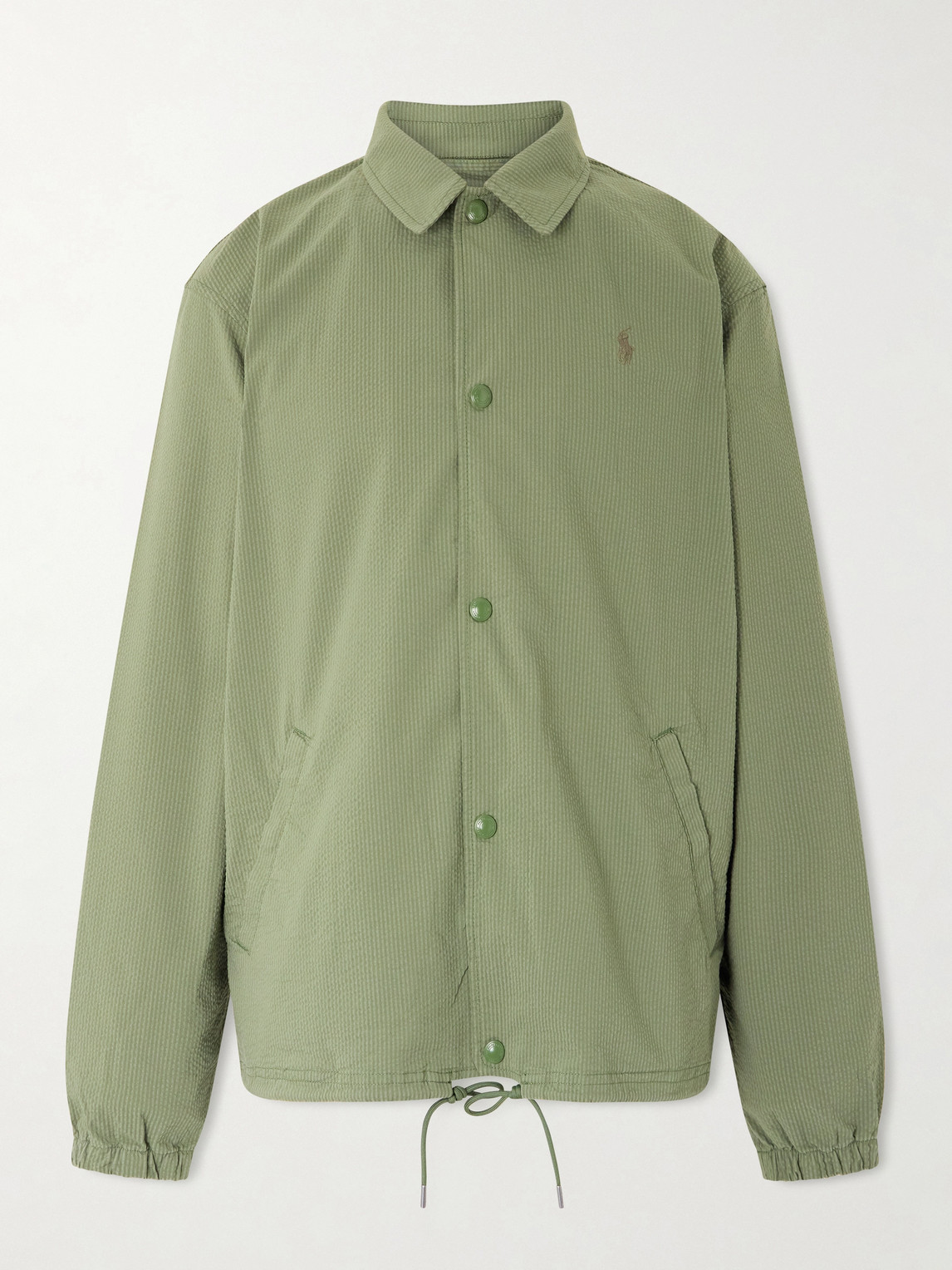 Polo Ralph Lauren ogo-Embroidered Cotton-Blend Seersucker Blouson Jacket - Men