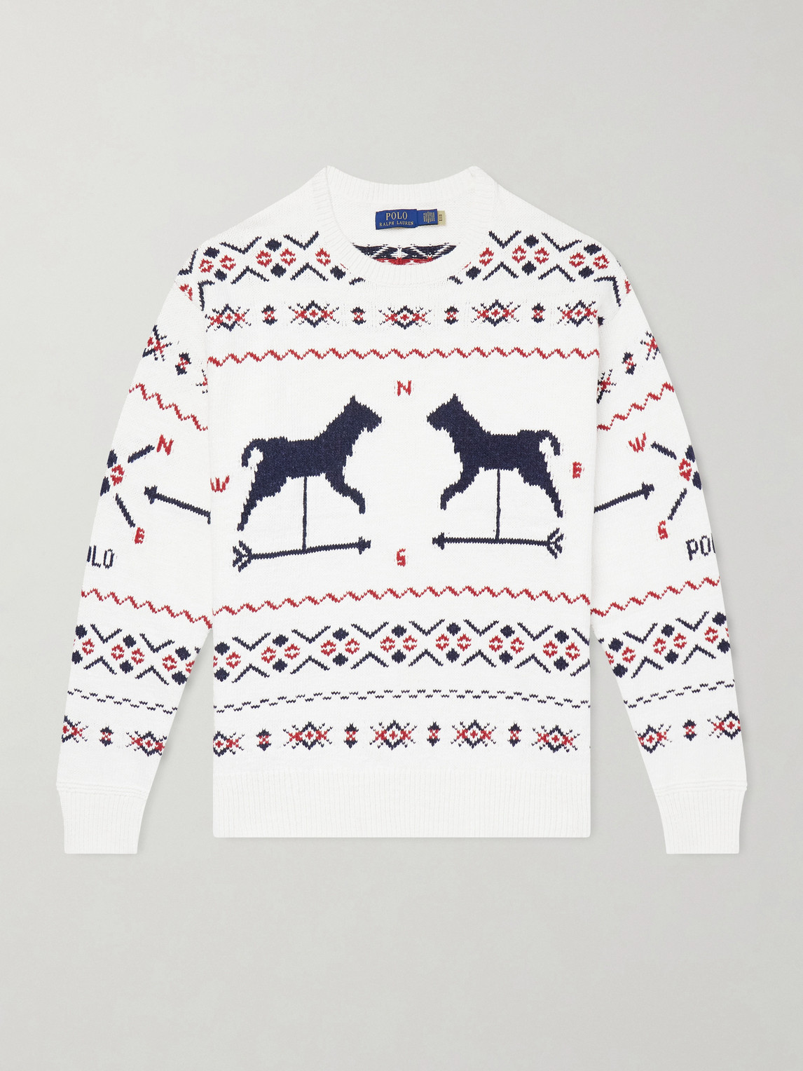 Polo Ralph Lauren Weathervane Intarsia Cotton, Linen and Cashmere-Blend Sweater - Men