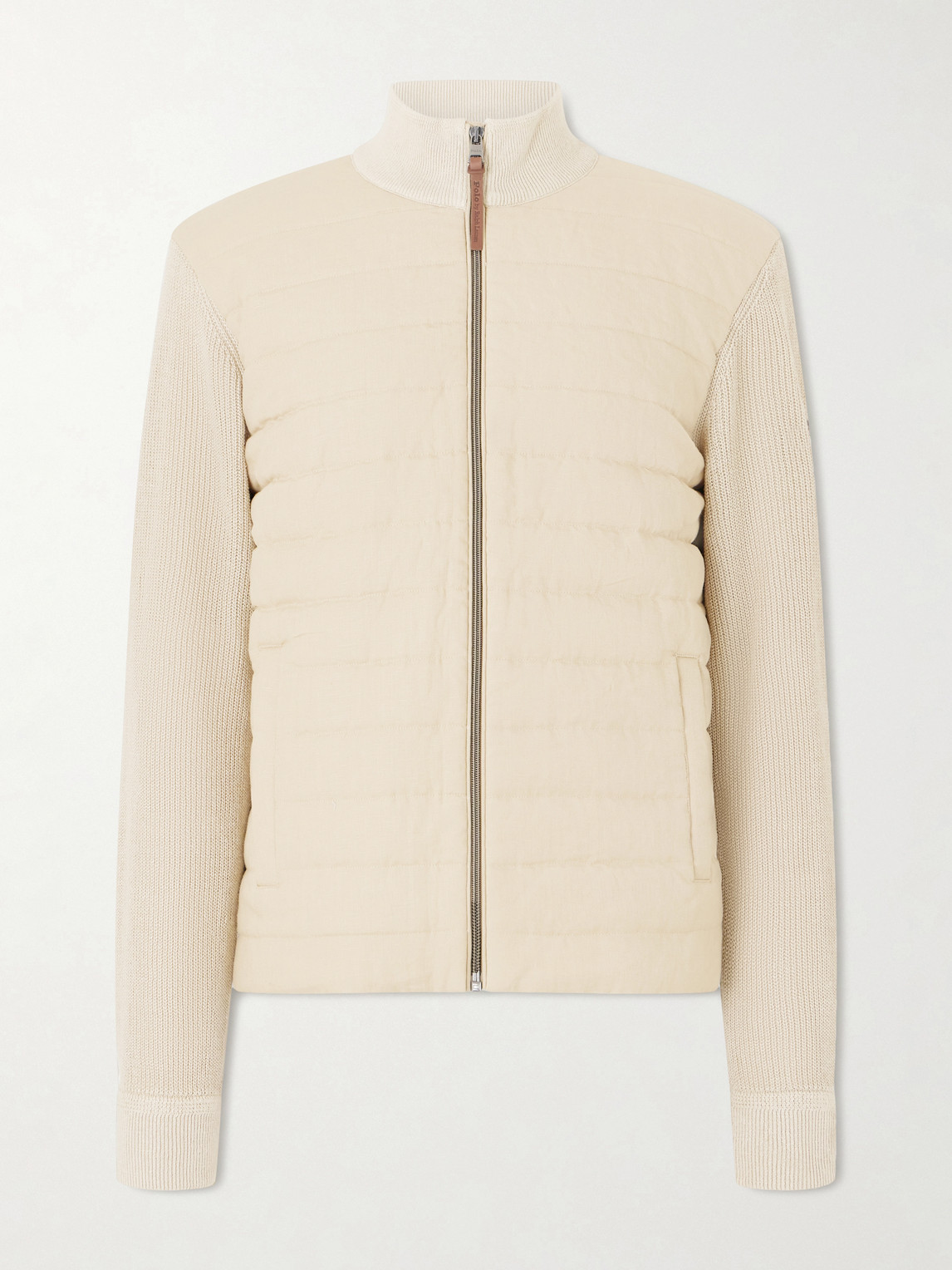 Polo Ralph Lauren Logo-Appliquéd Quilted Linen Zip-Up Sweateren