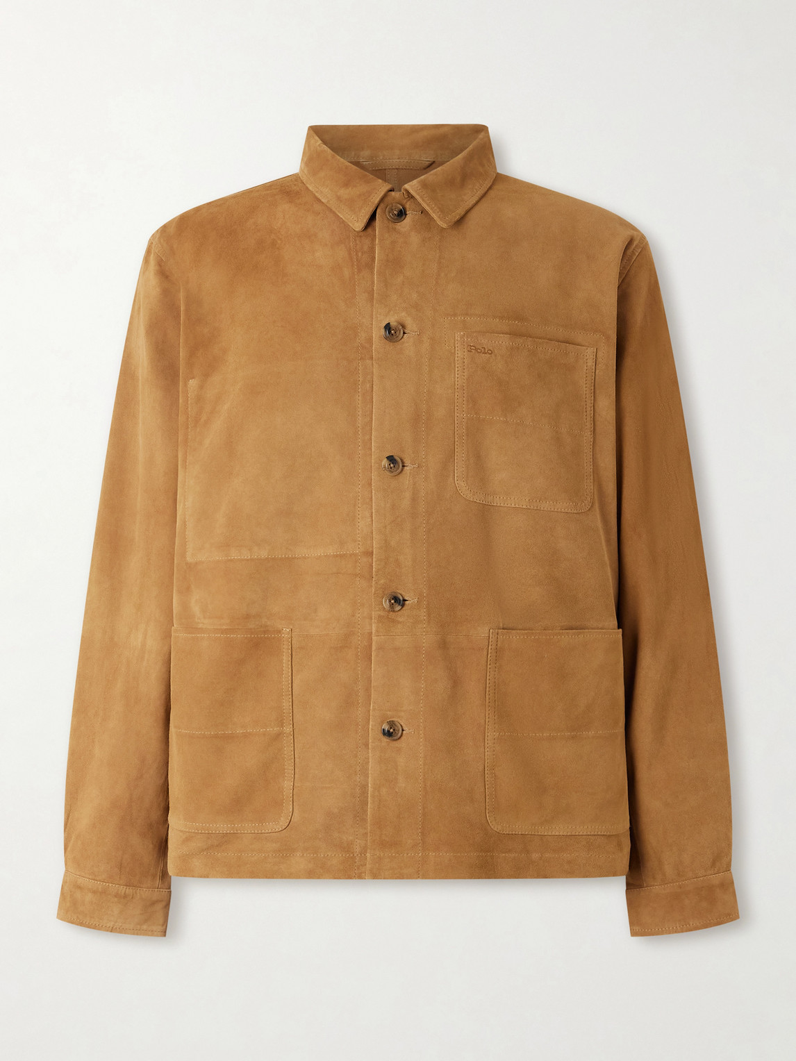Polo Ralph Lauren Suede Chore Jacket In Brown