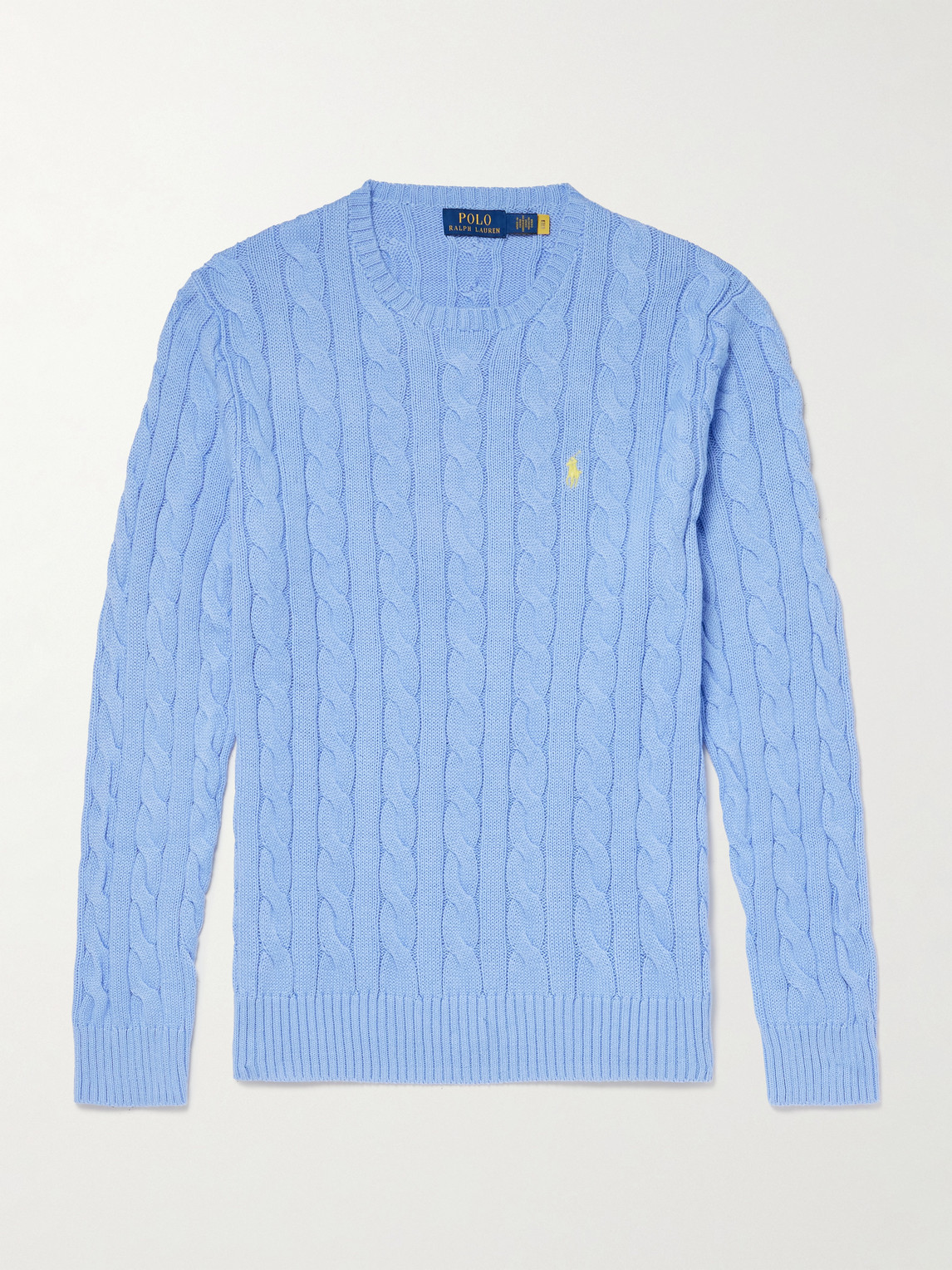Polo Ralph Lauren Driver ogo-Embroidered Cable-Knit Cotton Sweater - Men