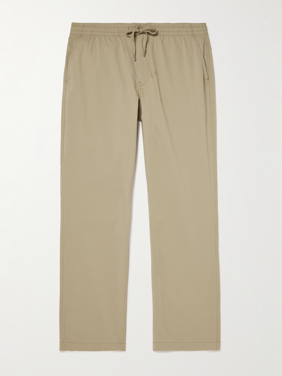 Polo Ralph Lauren traight-Leg Cotton-Blend eersucker Drawstring Trousers - Men