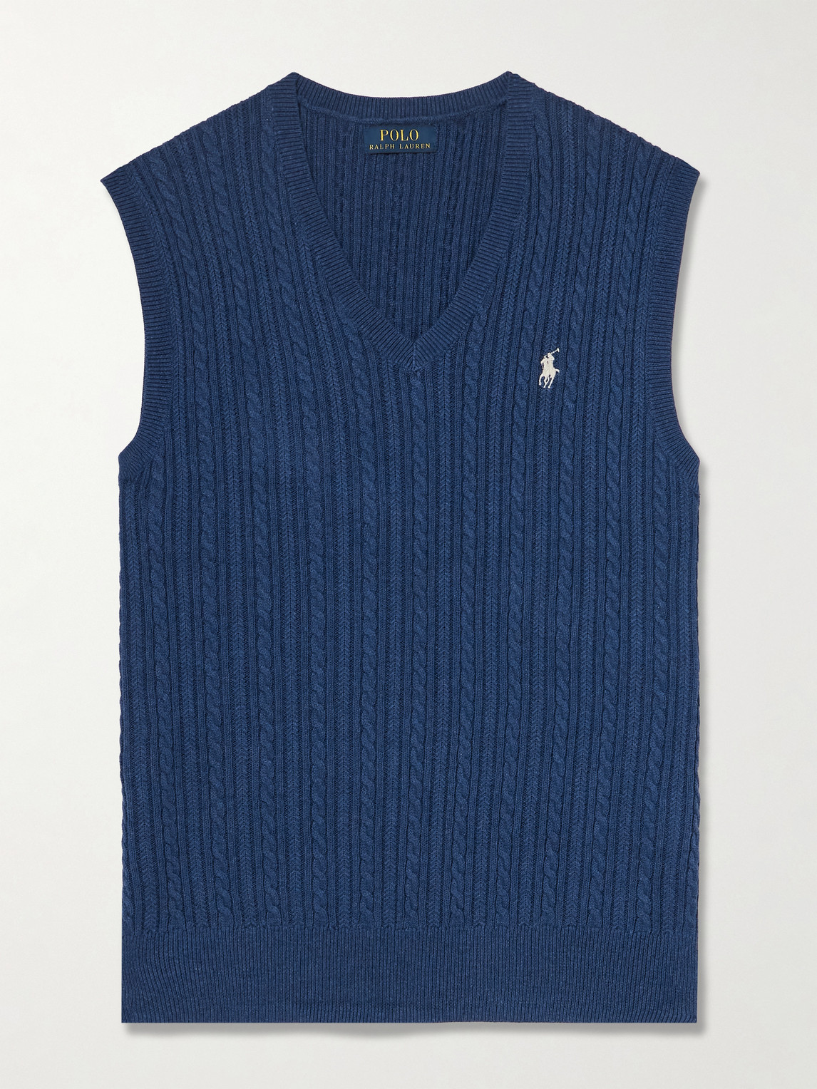 Polo Ralph Lauren Logo-Embroidered Cable-Knit Cotton Vest - Men