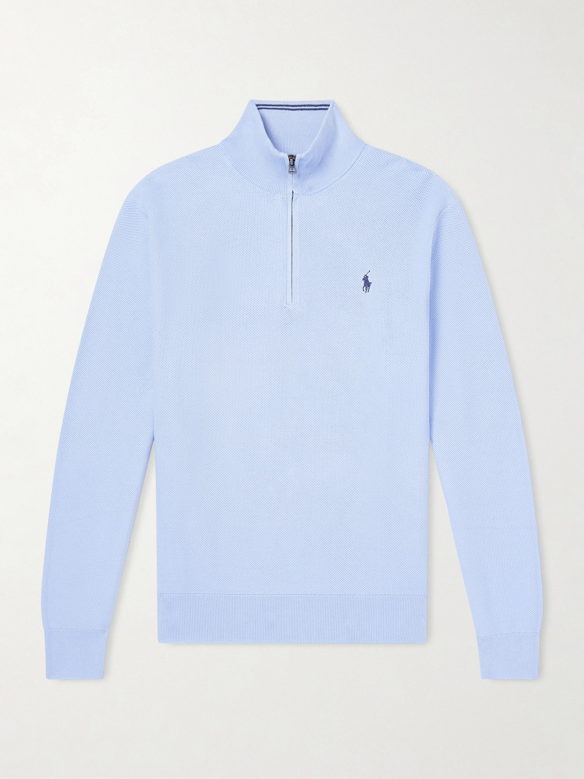 Polo Ralph Lauren ogo-Embroidered Cotton-Piqué Half-Zip Sweater - Men