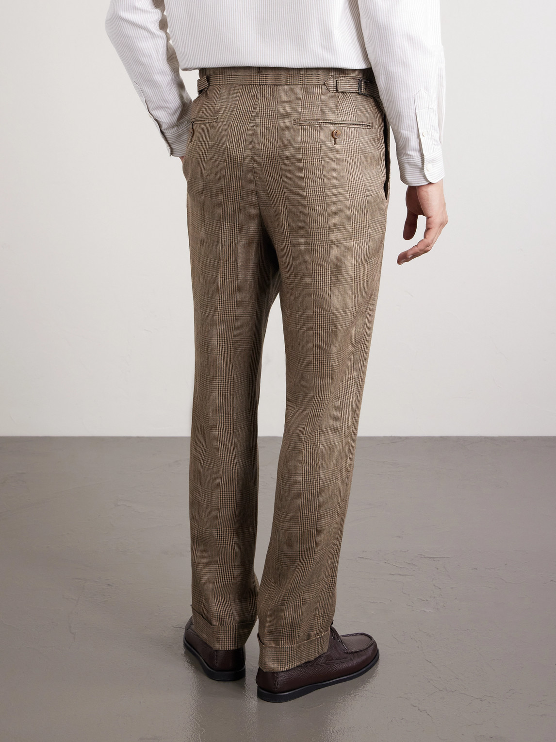  Polo Ralph Lauren - Tapered Pleated Prince Of Wales Checked Linen-blend Suit Trousers - Men - Neutrals - Uk/us 30 