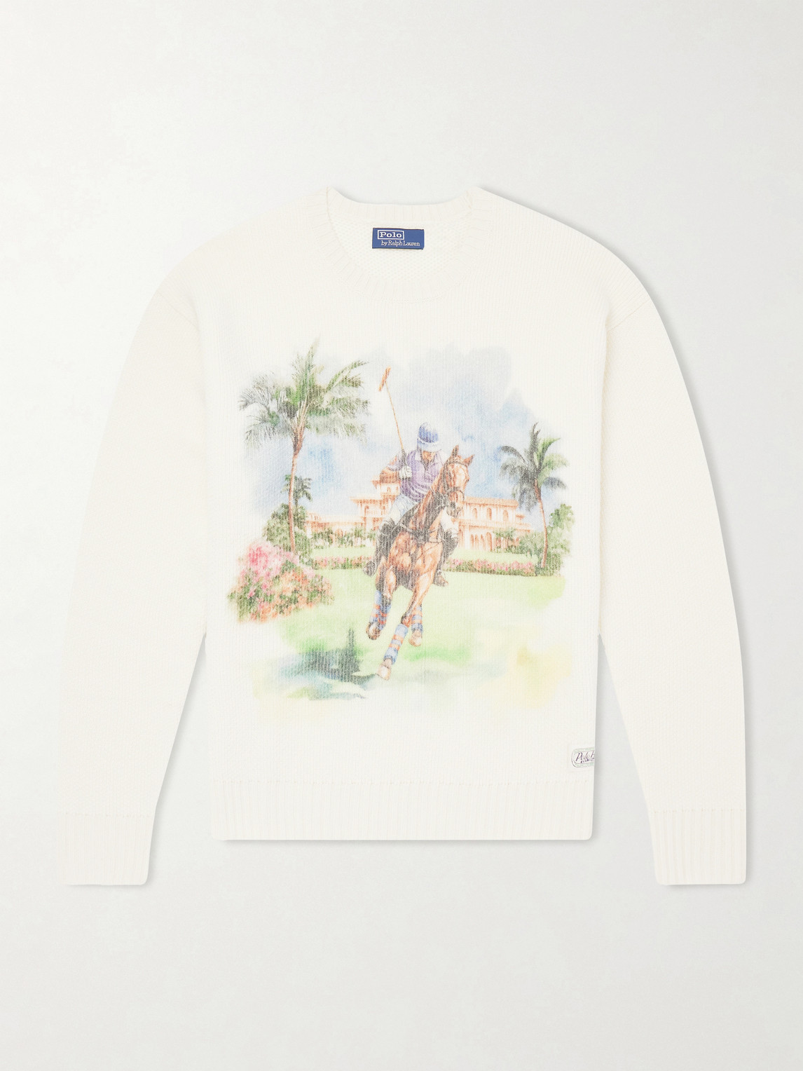 Polo Ralph Lauren Polo Ralph Lauren - Logo-Appliquéd Printed Cashmere Sweater - Men - Neutrals - M aus % Cashmere in Neutrals