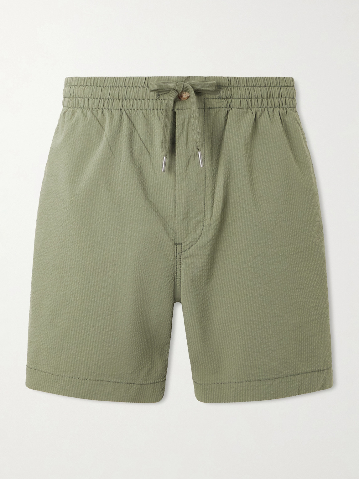 Polo Ralph Lauren Straight-Leg Cotton-Blend Seersucker Drawstring Shorts - Men