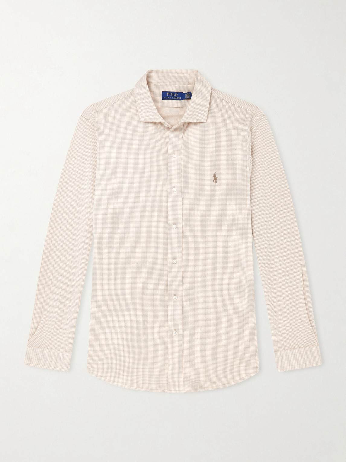 Polo Ralph Lauren Logo-Embroidered Houndstooth Cotton-Jersey Shirt - Men