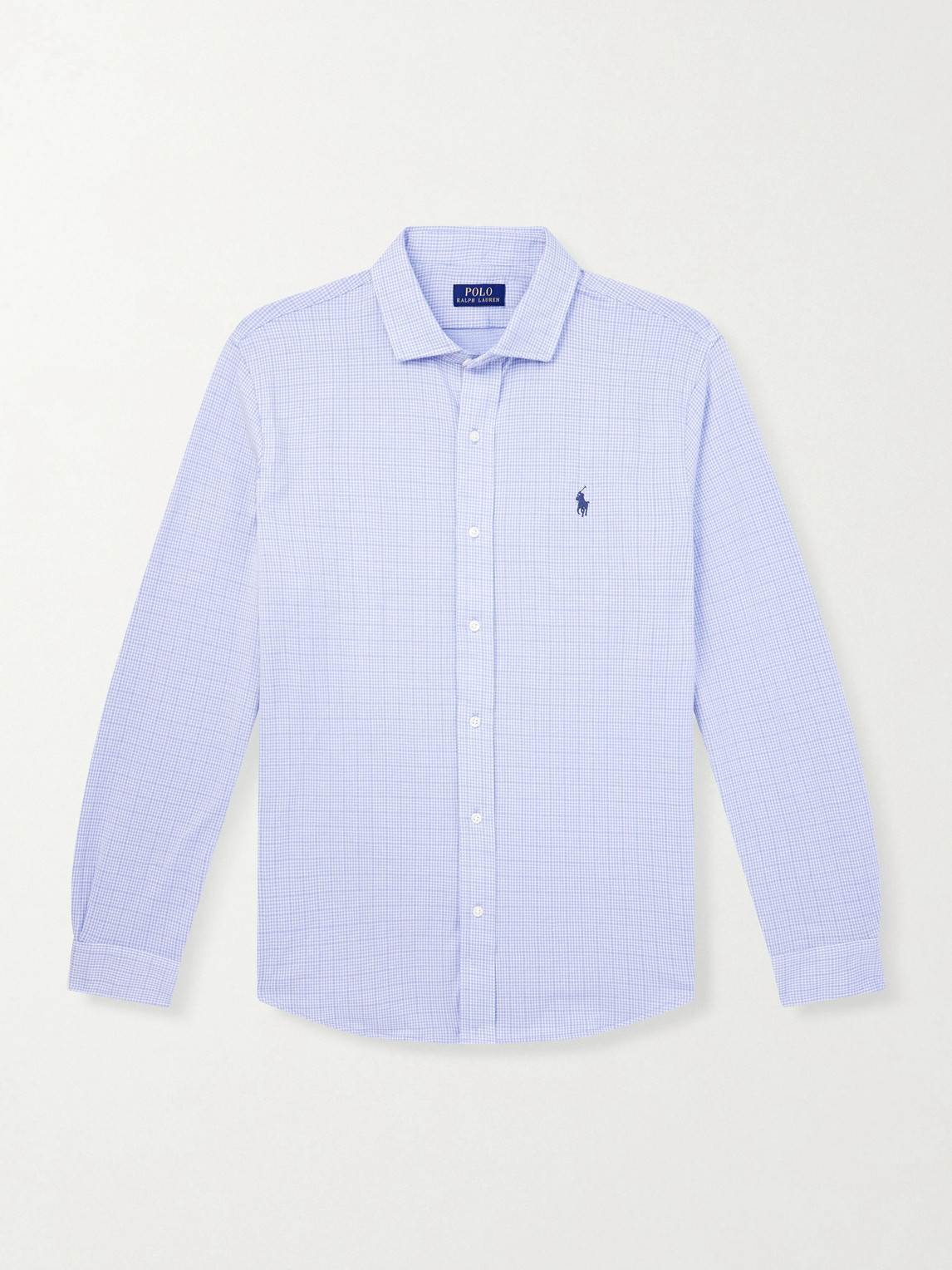 Polo Ralph Lauren ogo-Embroidered Houndstooth Cotton-Jersey Shirt - Men