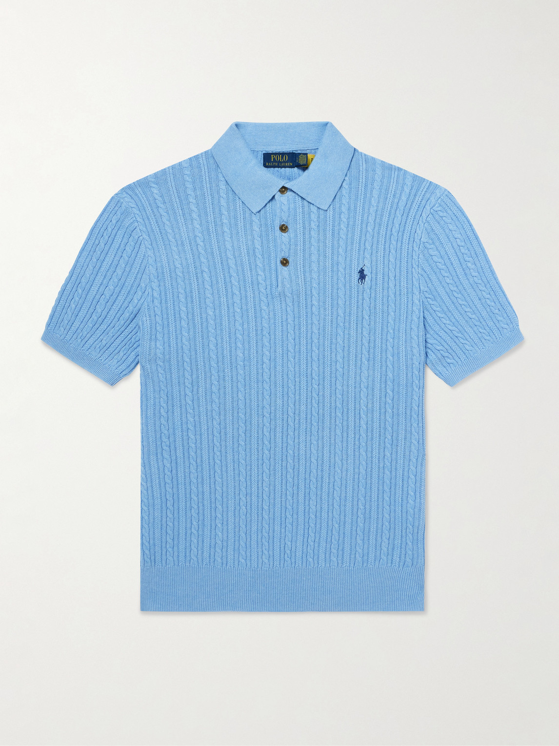 Polo Ralph Lauren Cable-Knit Cotton Polo Shirt - Men