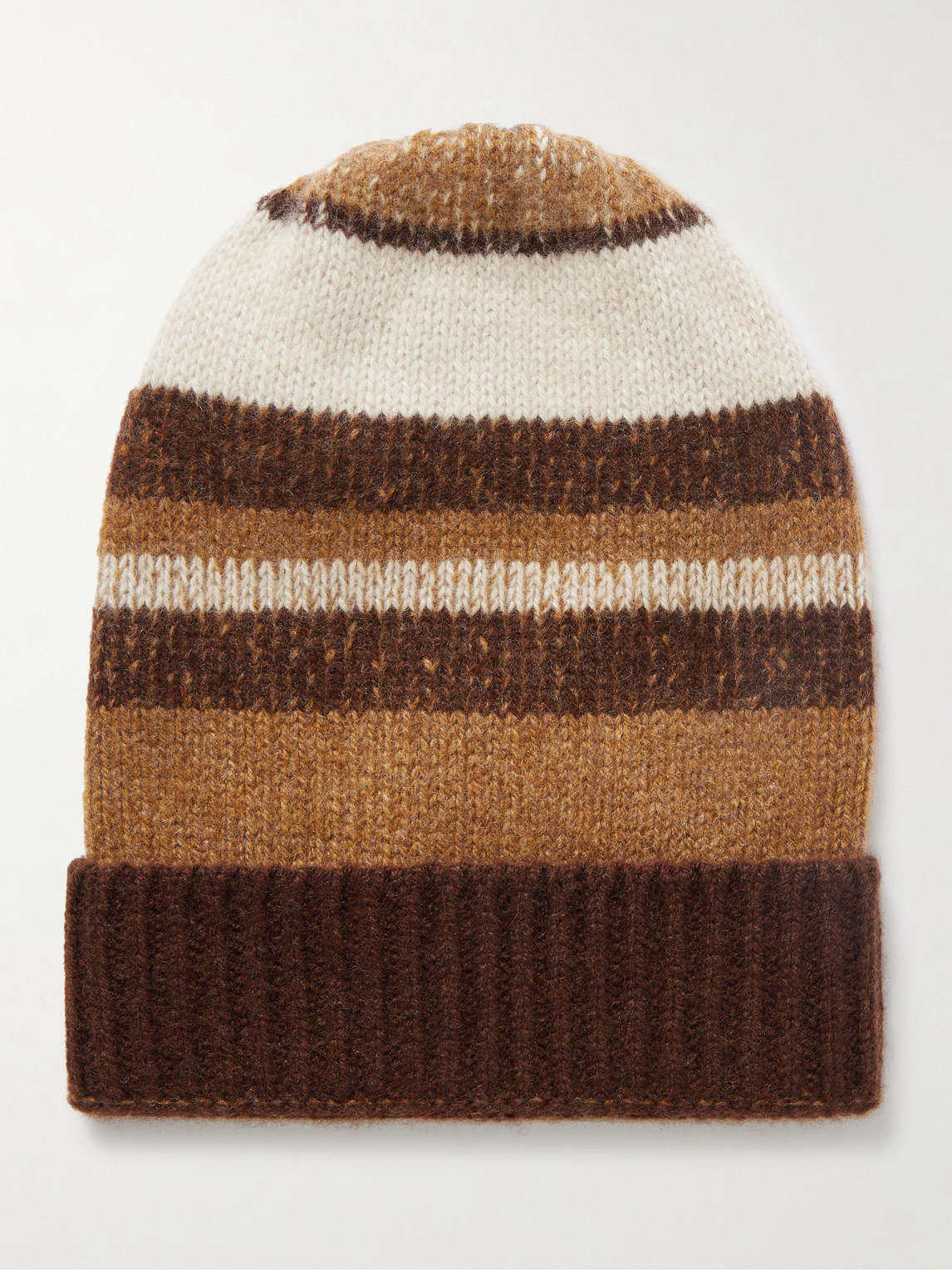 The Elder Statesman Striped Cashmere Beanie In Multi
