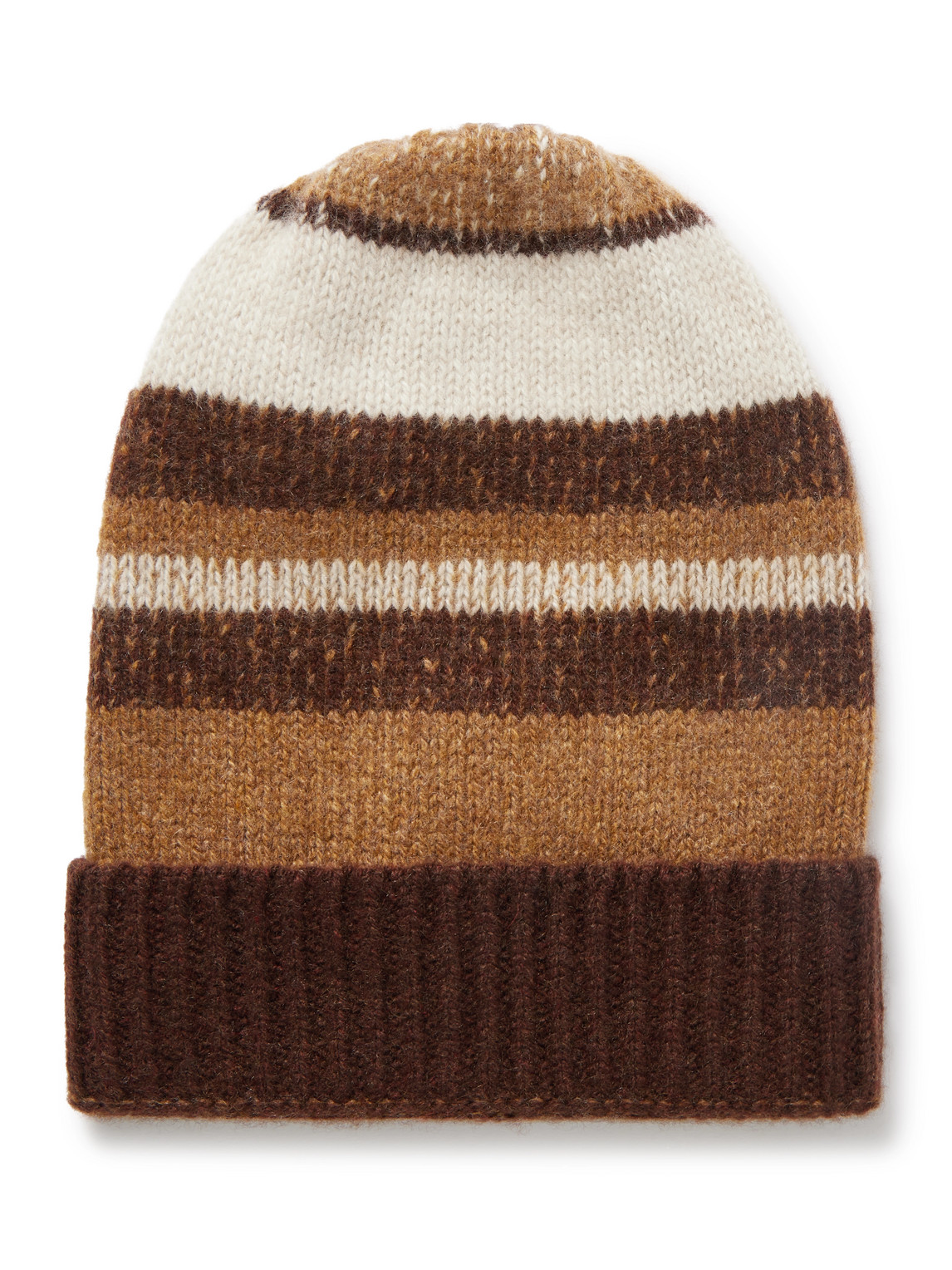 The Elder Statesman Striped Cashmere Beanie In Multi