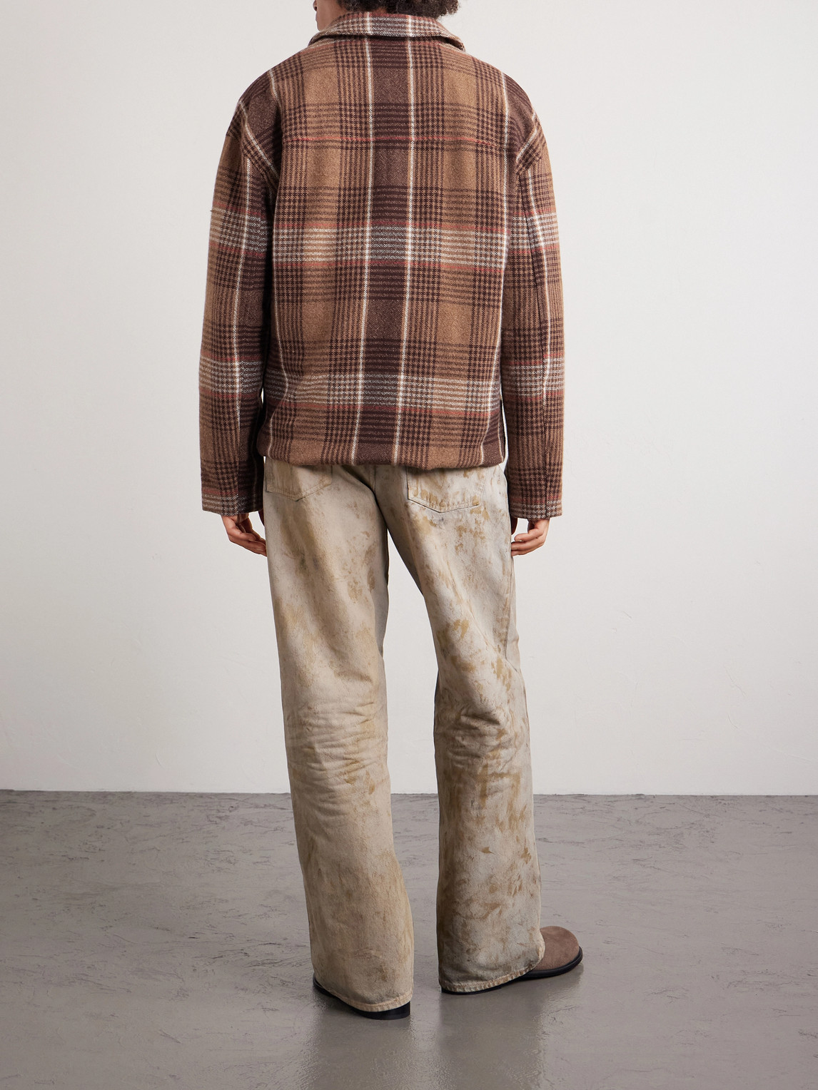 The Elder Statesman - Checked Cashmere Jacket - Men - Brown - Xs 