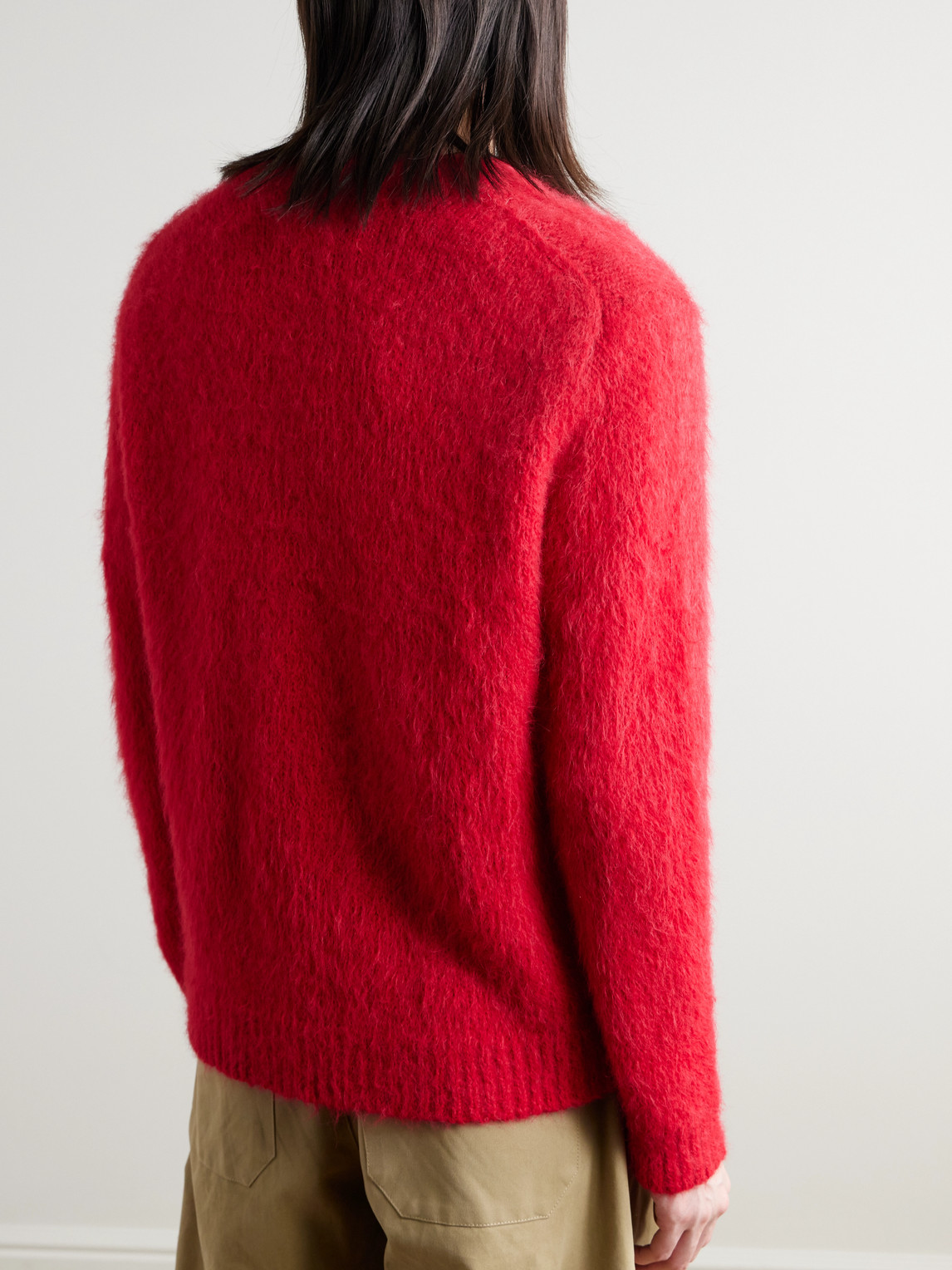  The Elder Statesman - Thistle Brushed Suri Alpaca-blend Sweater - Men - Red - S 
