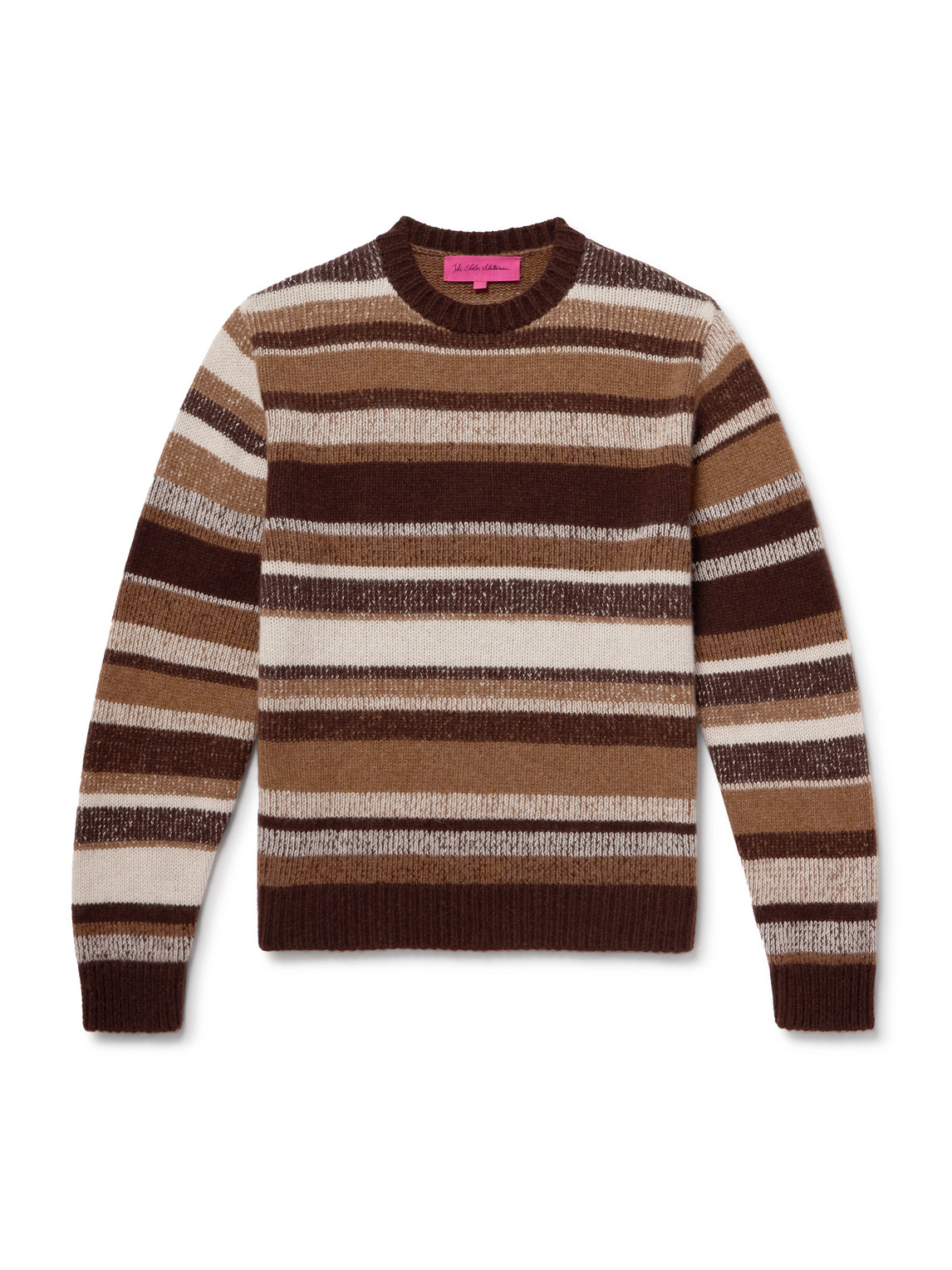 The Elder Statesman Striped Cashmere Sweater In Multi