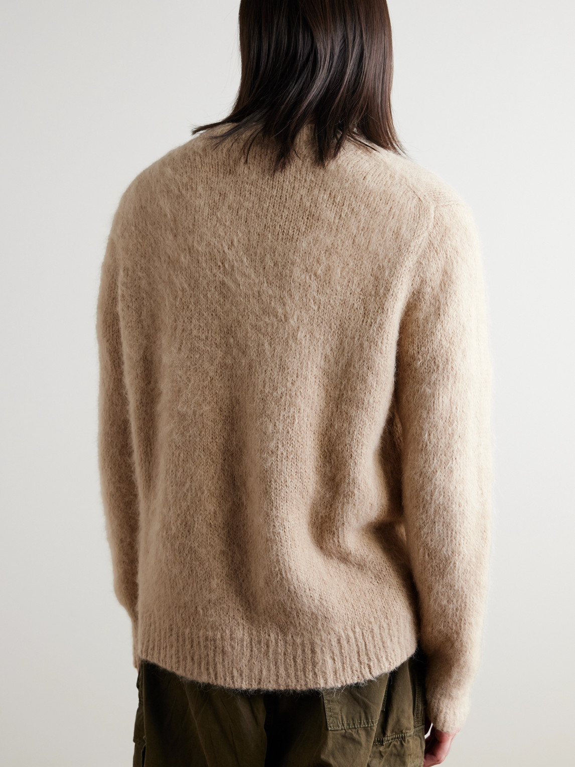  The Elder Statesman - Thistle Brushed Suri Alpaca-blend Sweater - Men - Neutrals - S 