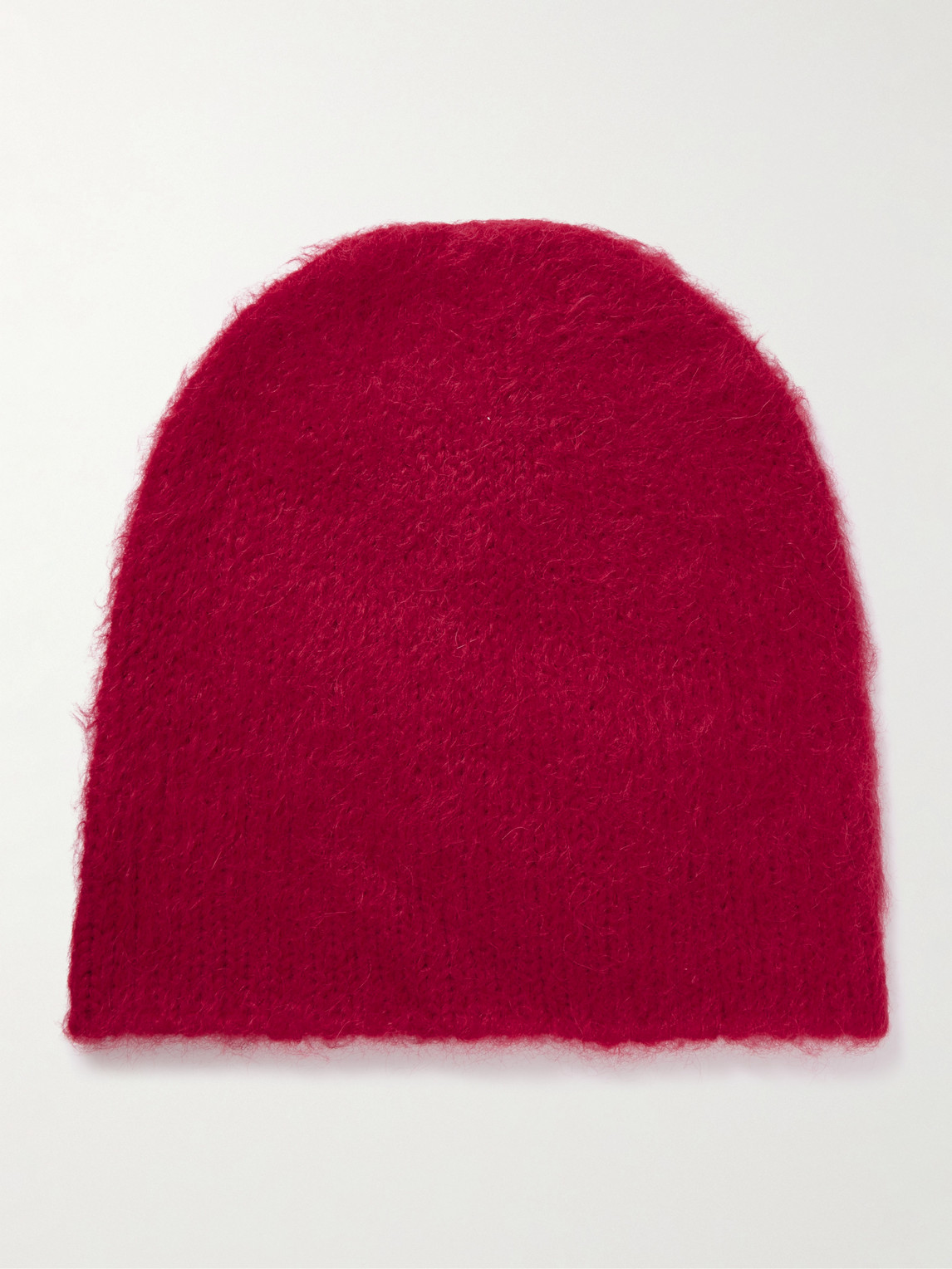 The Elder Statesman Thistle Alpaca-blend Beanie In Burgundy