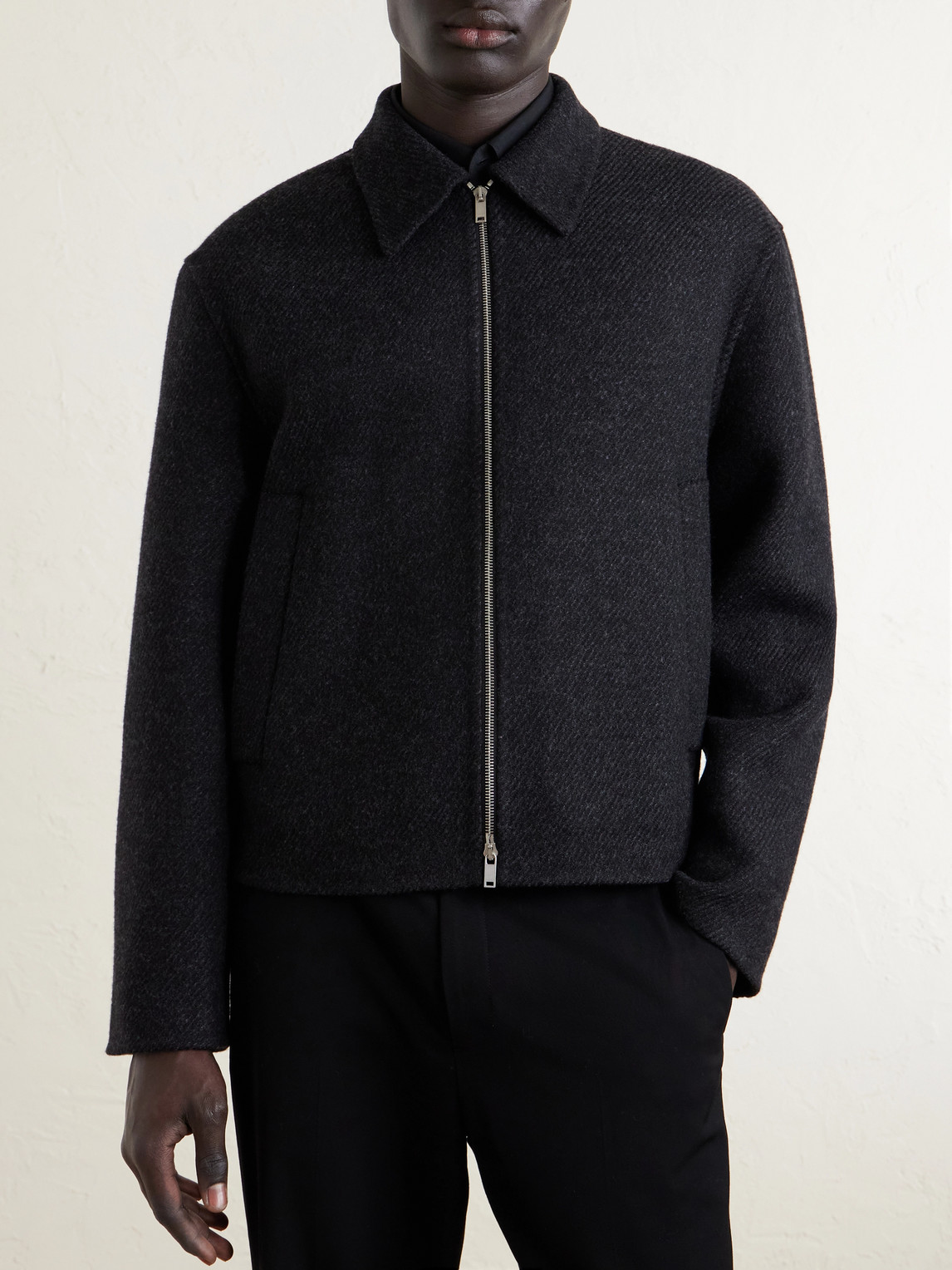  Jil Sander - Virgin Wool Blouson Jacket - Men - Gray - It 46 