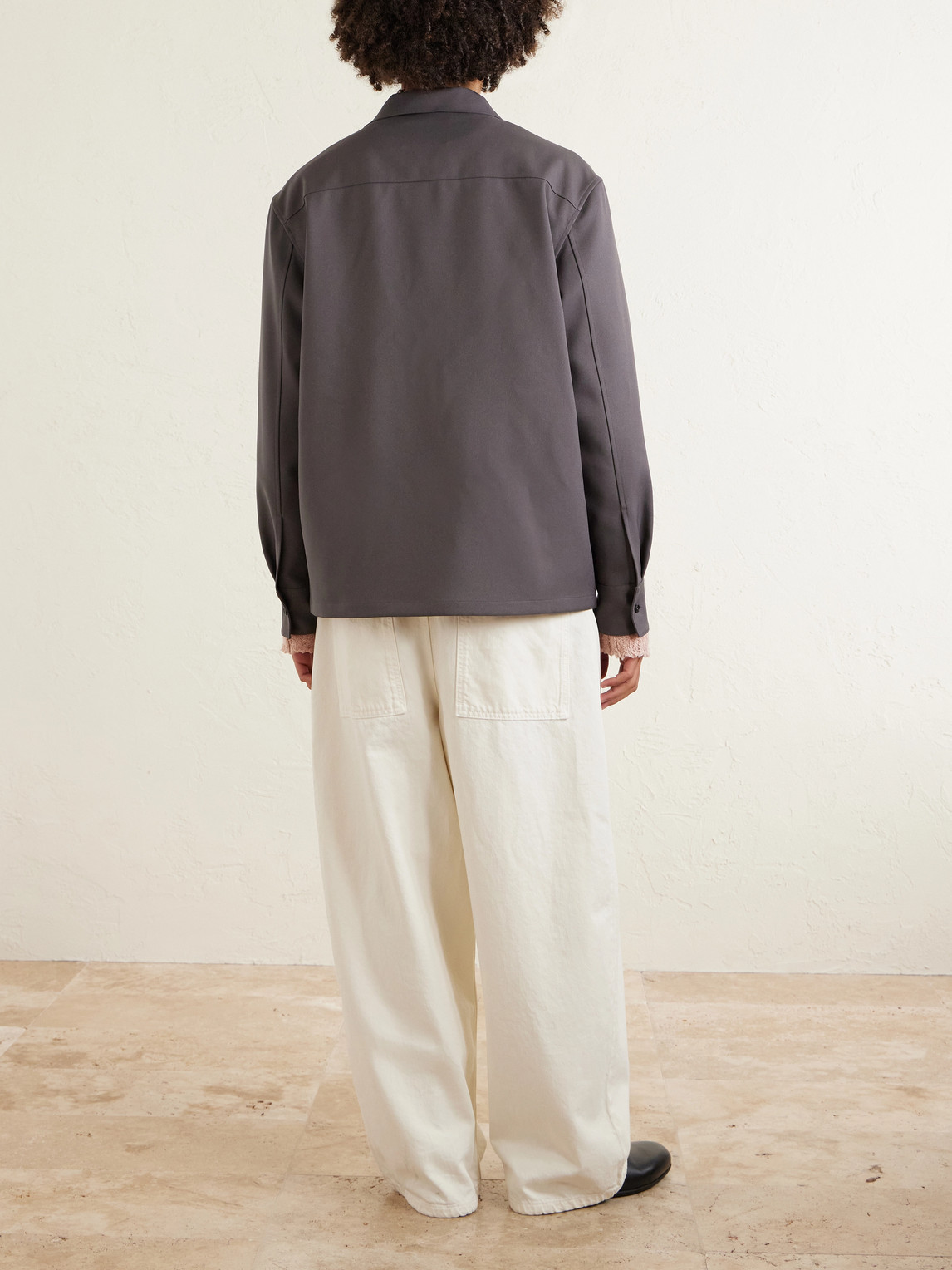  Jil Sander - Twill Zip-up Overshirt - Men - Gray - It 48 