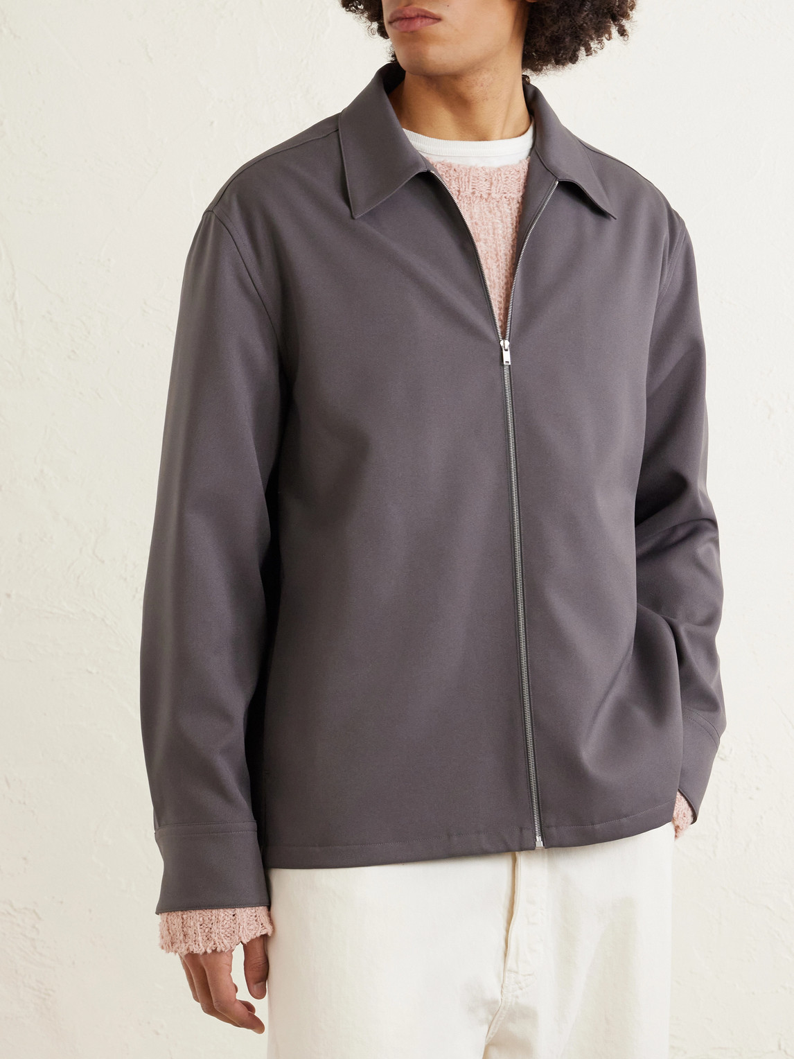  Jil Sander - Twill Zip-up Overshirt - Men - Gray - It 48 