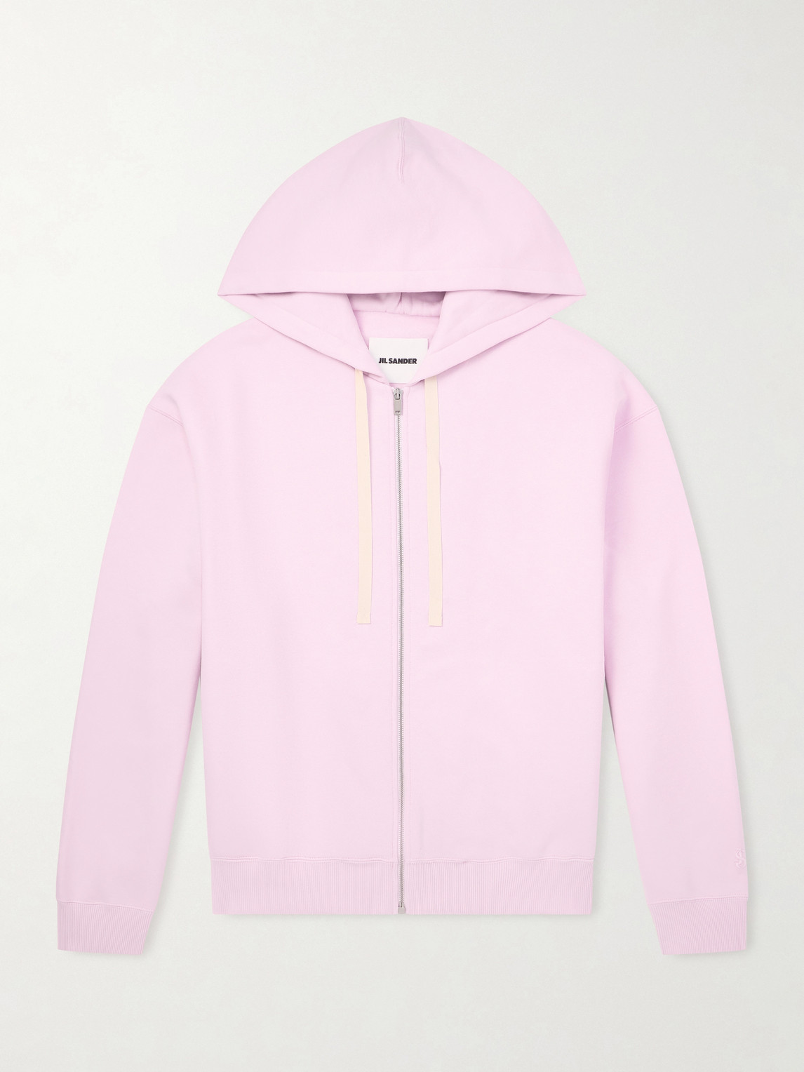 Jil Sander Cotton-Jersey Zip-Up Hoodieen