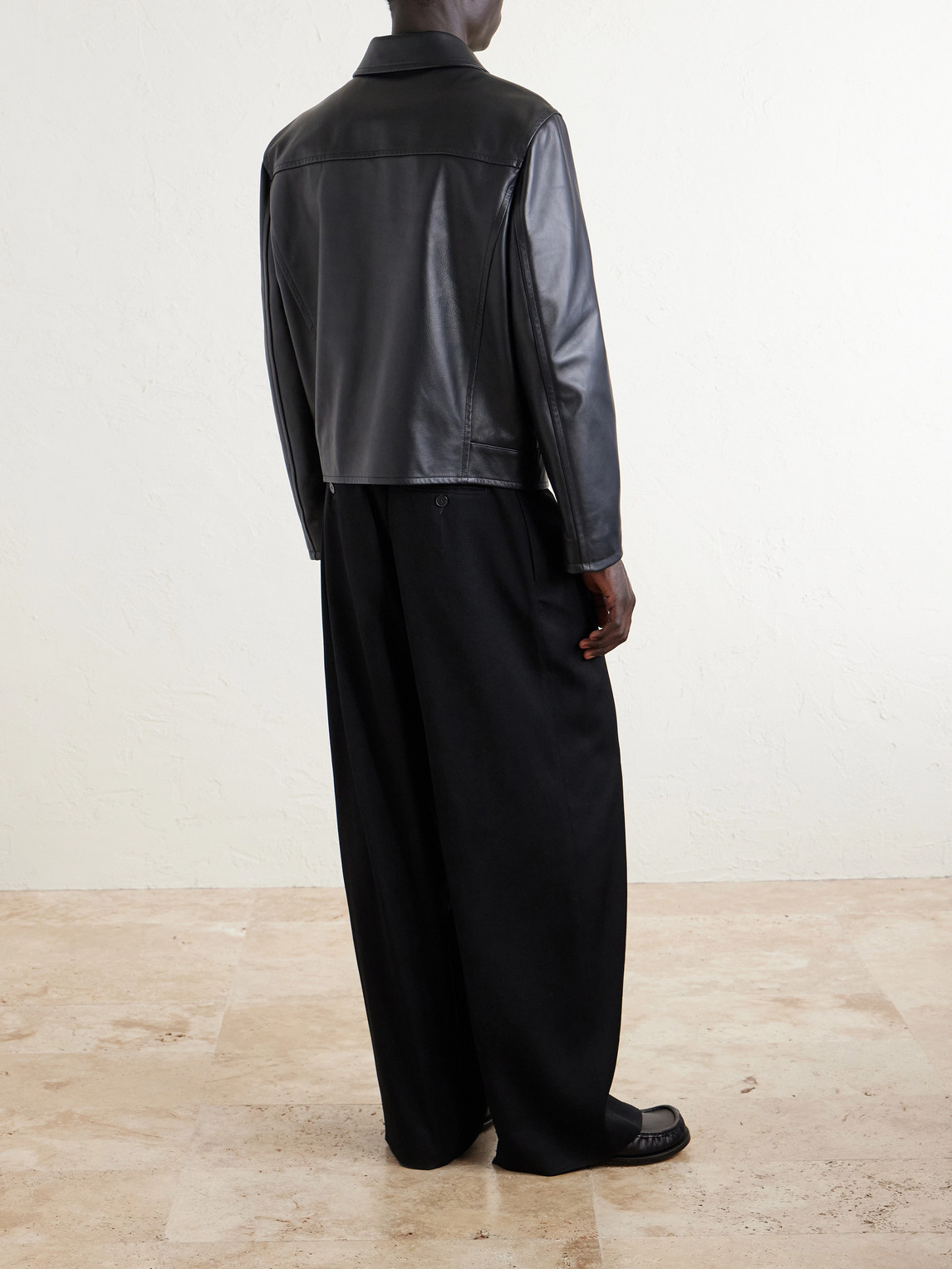  Jil Sander - Leather Blouson Jacket - Men - Black - It 46 