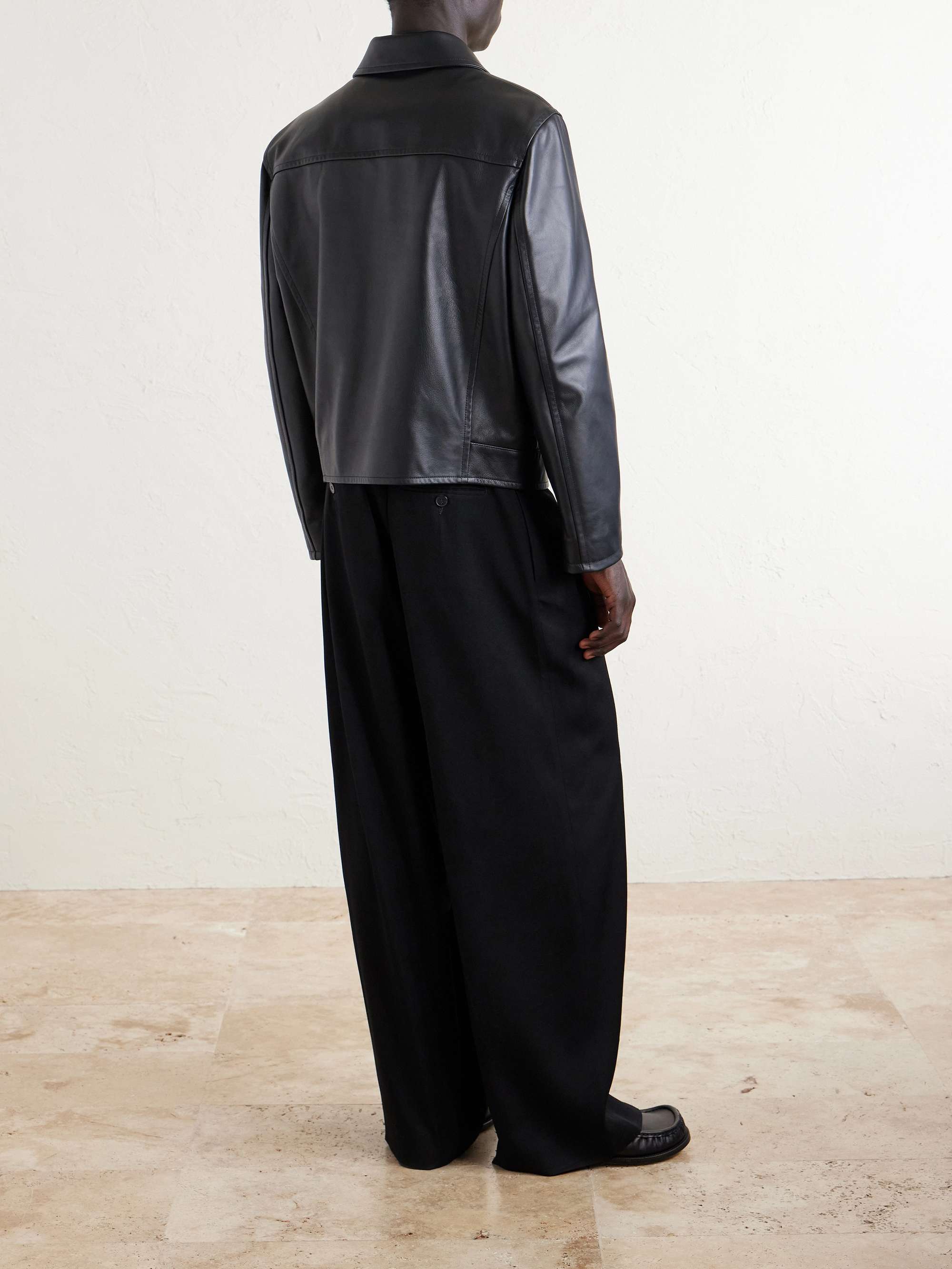 JIL SANDER Leather Blouson Jacket for Men | MR PORTER