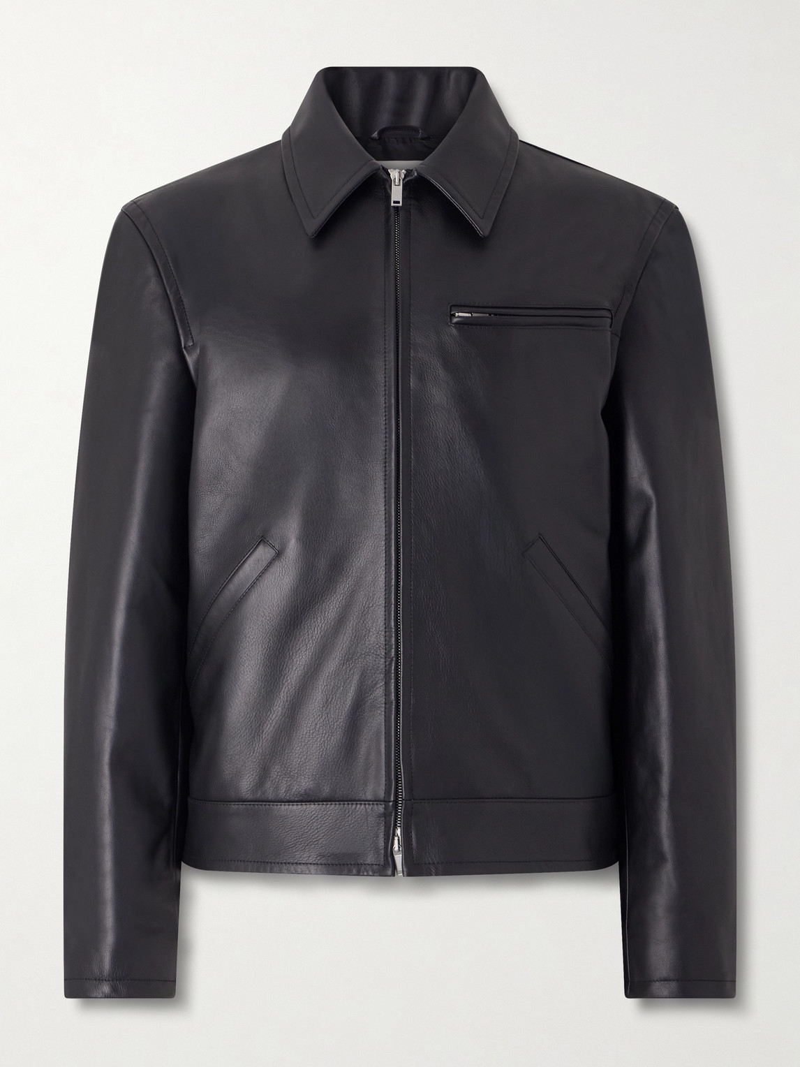 Jil Sander Leather Blouson Jacket IT 46