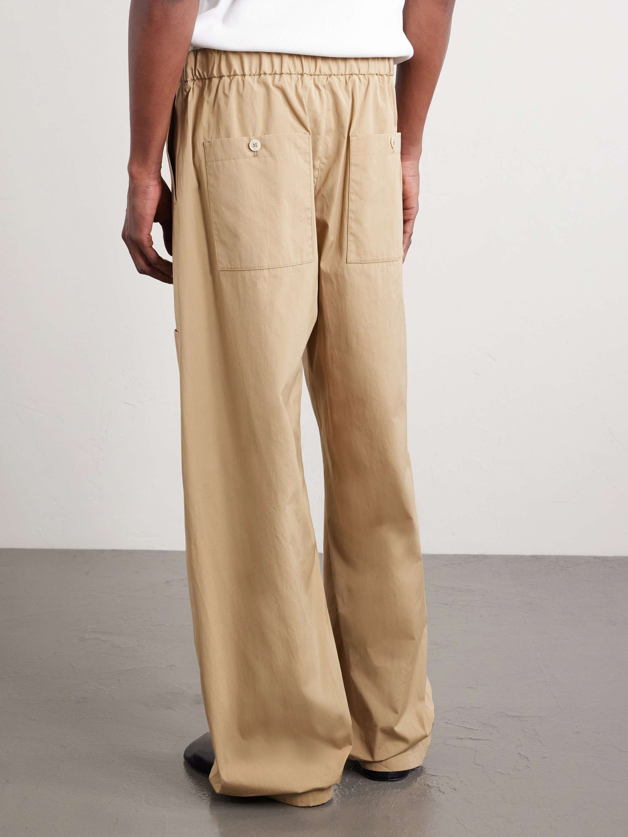 JIL SANDER Straight-Leg Cotton Drawstring Cargo Trousers for Men