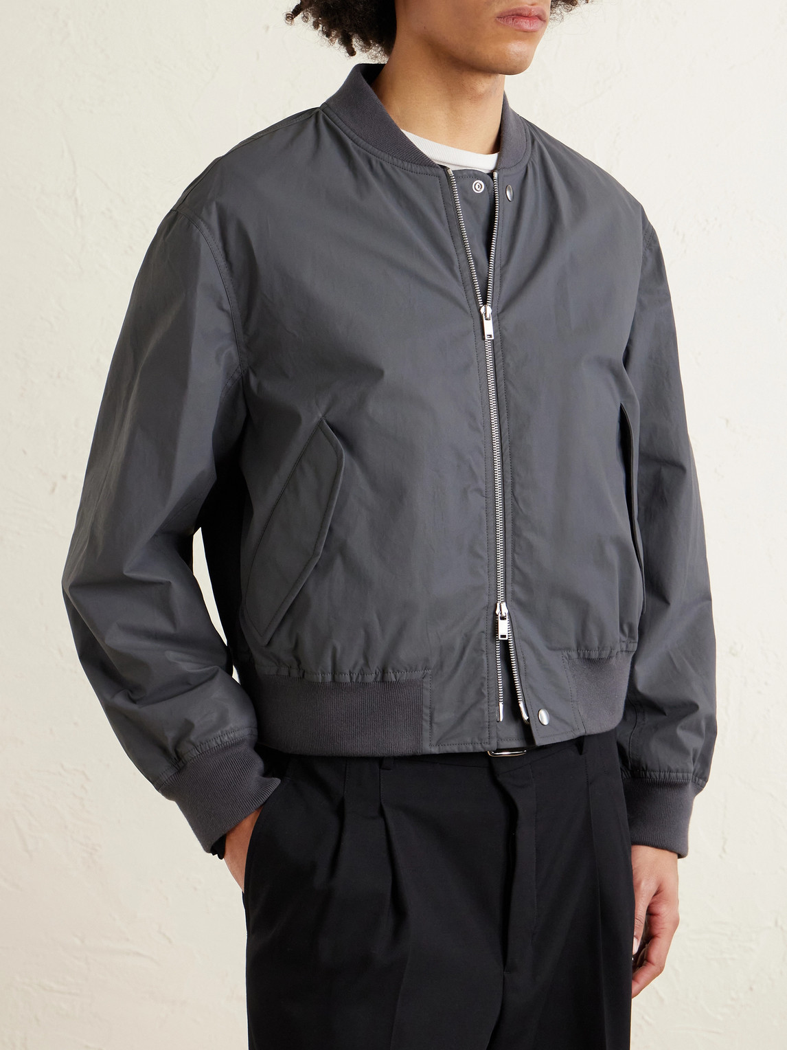  Jil Sander - Cotton Bomber Jacket - Men - Gray - It 48 