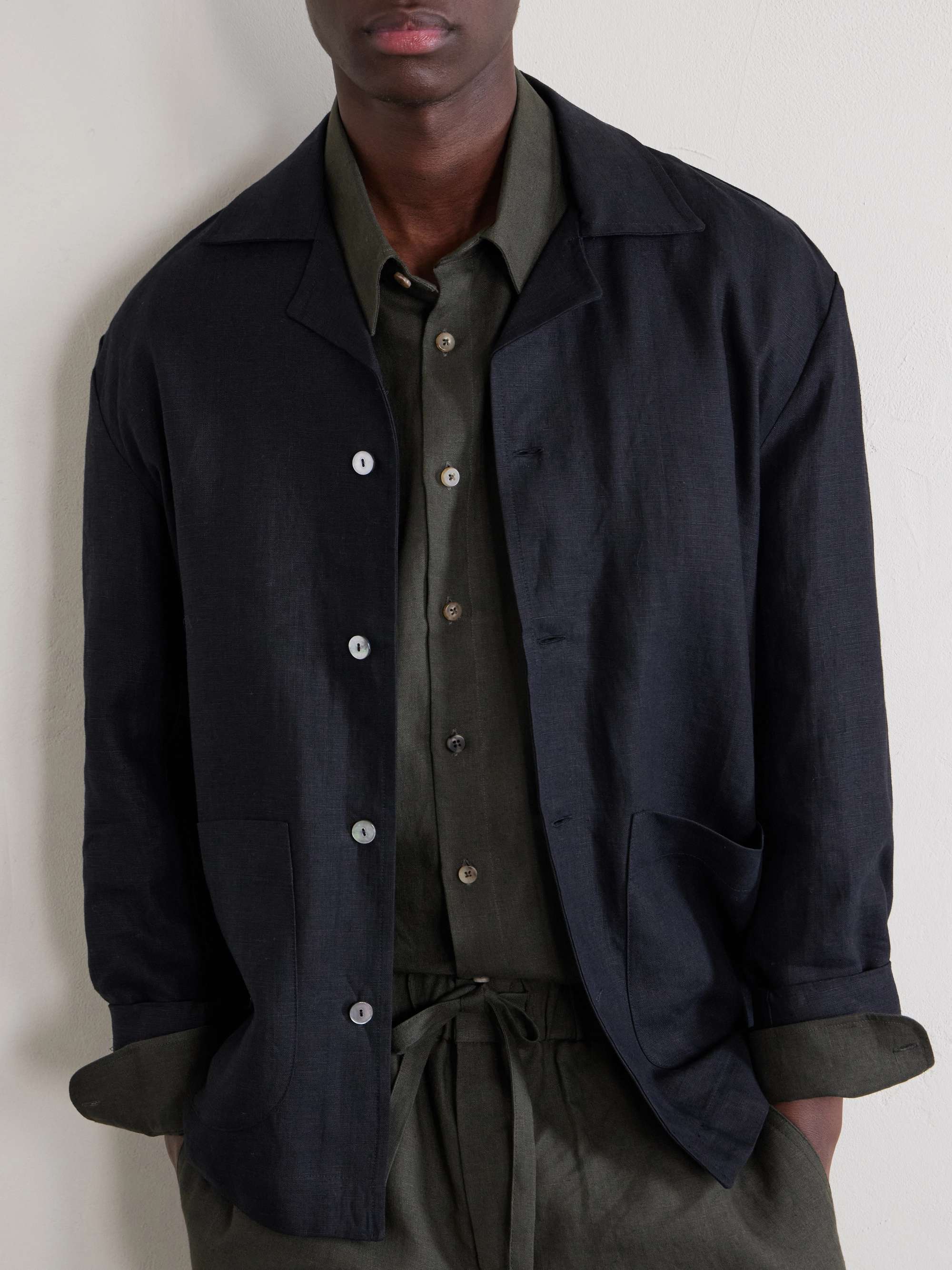 DE BONNE FACTURE Linen Overshirt for Men | MR PORTER