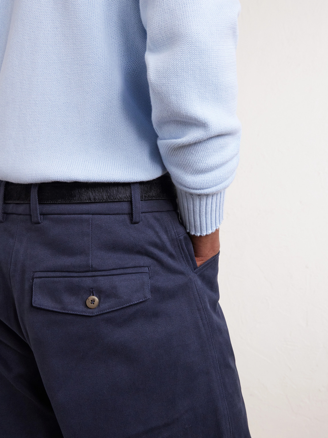Gardian Wide-Leg Cotton-Twill Suit Trousers
