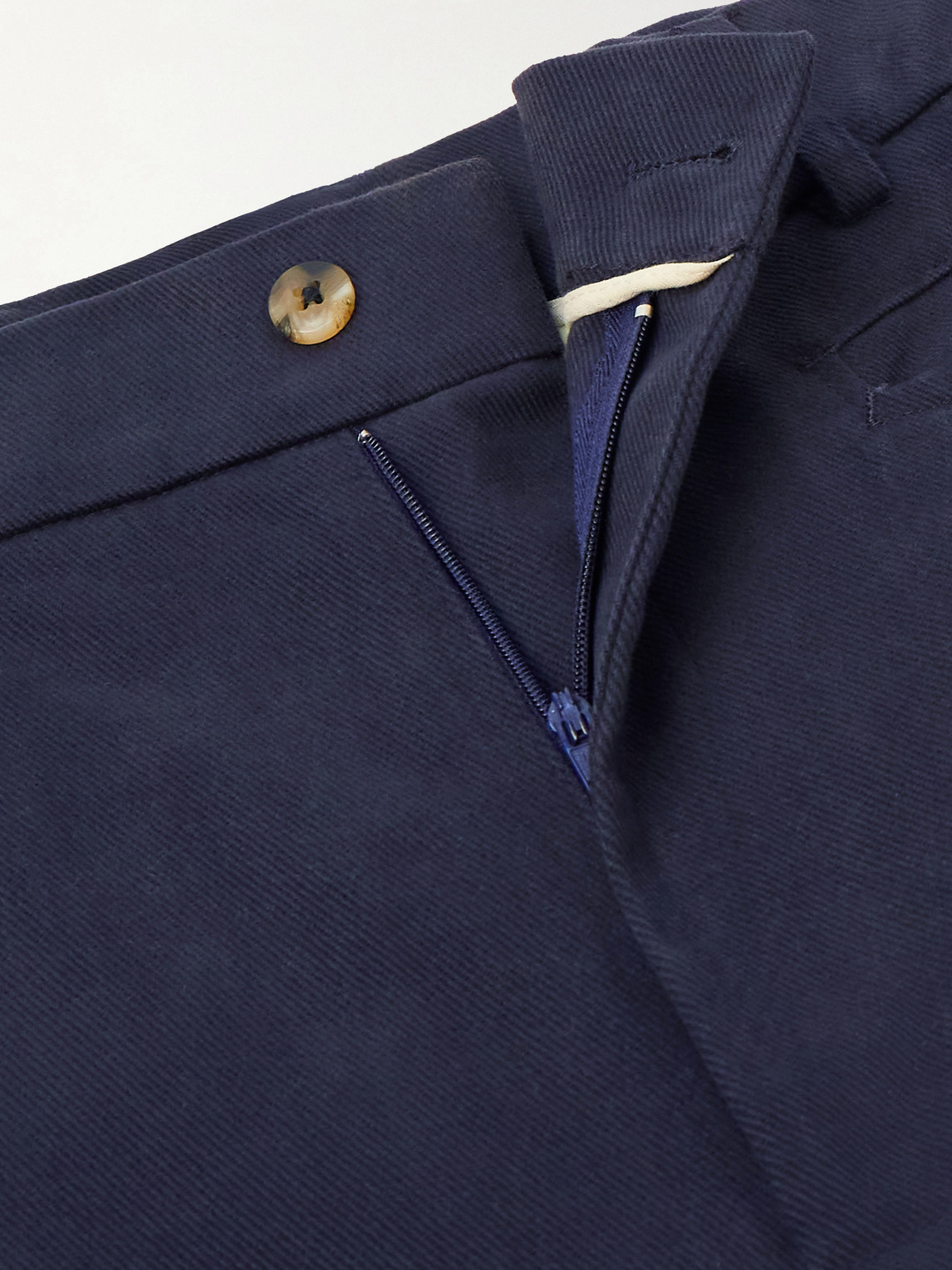 Gardian Wide-Leg Cotton-Twill Suit Trousers