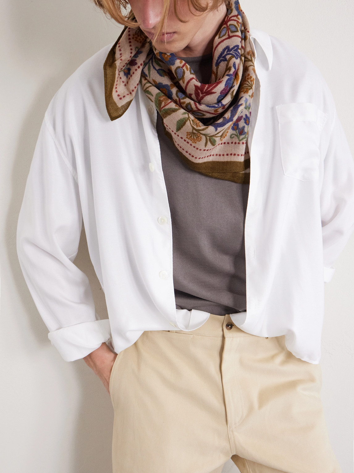 Balloon Tapered Cotton-Drill Trousers