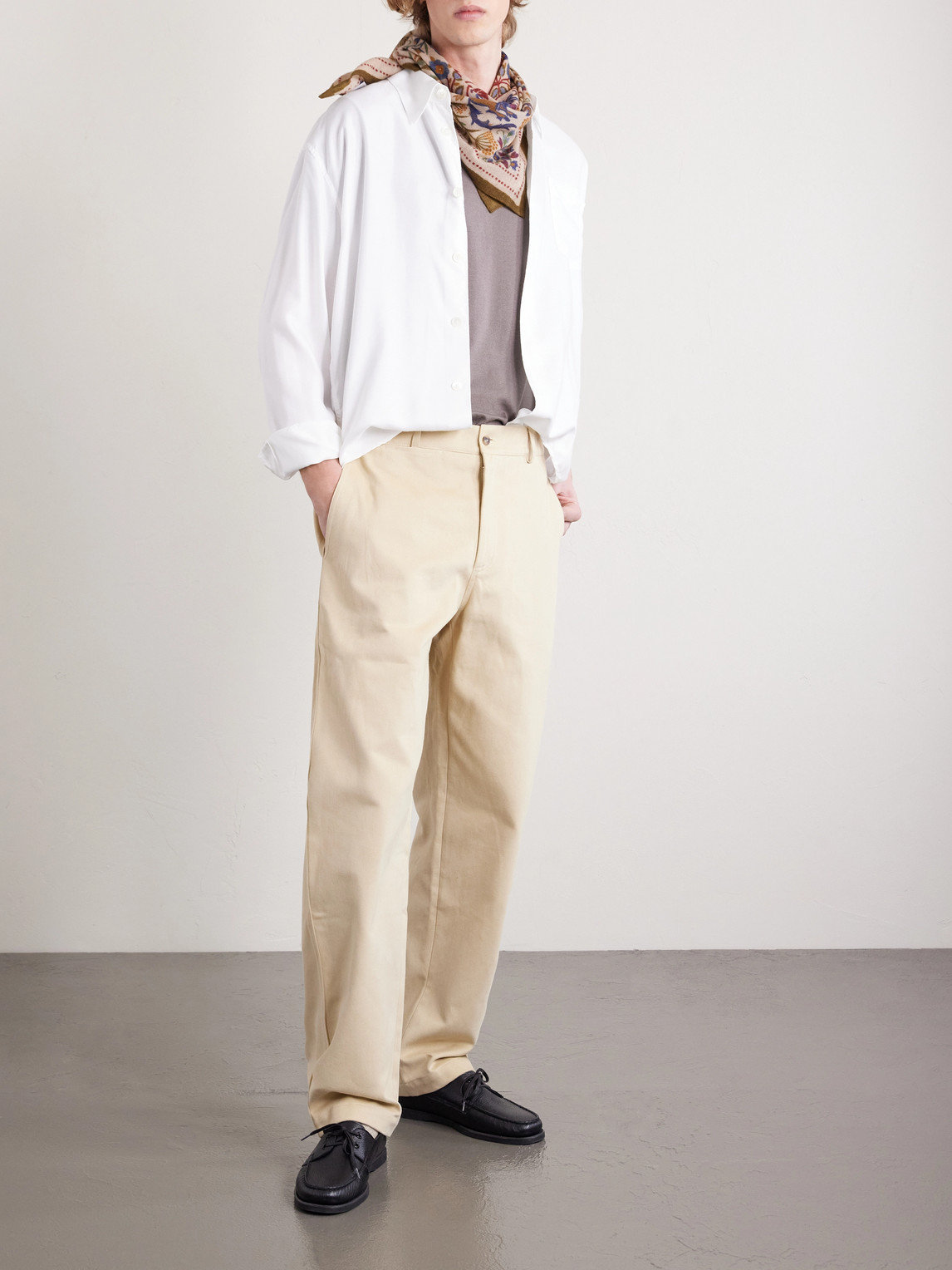Balloon Tapered Cotton-Drill Trousers