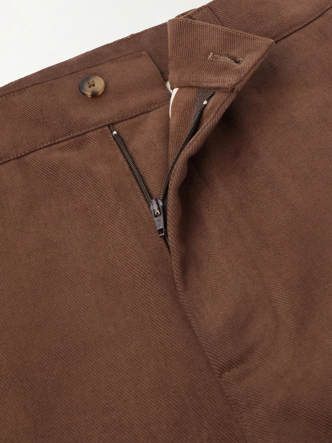 Straight-Leg Cotton-Twill Suit Trousers